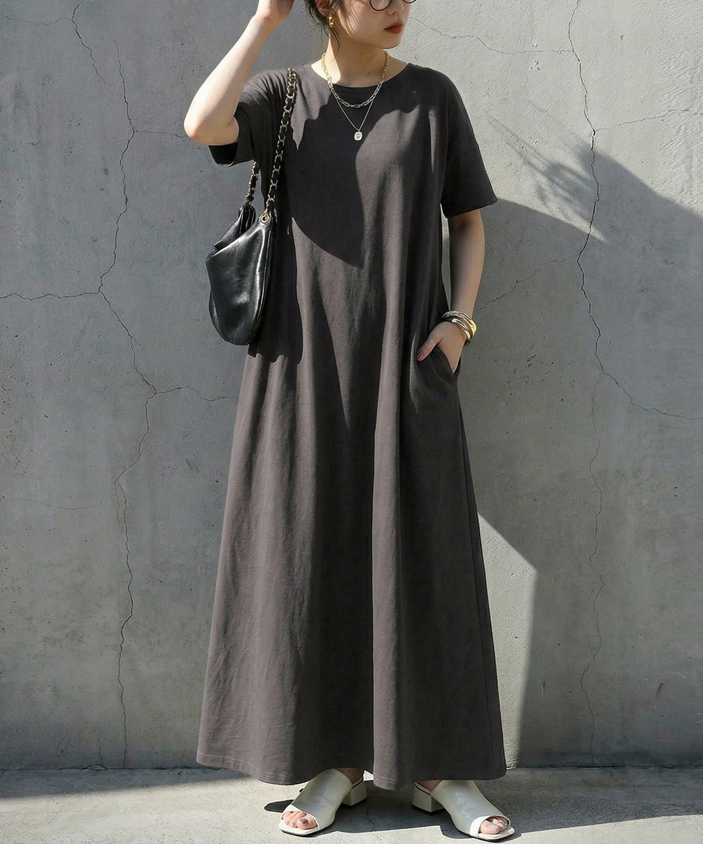 100% Cotton Sweat-Proof A Line Dress  Ladies