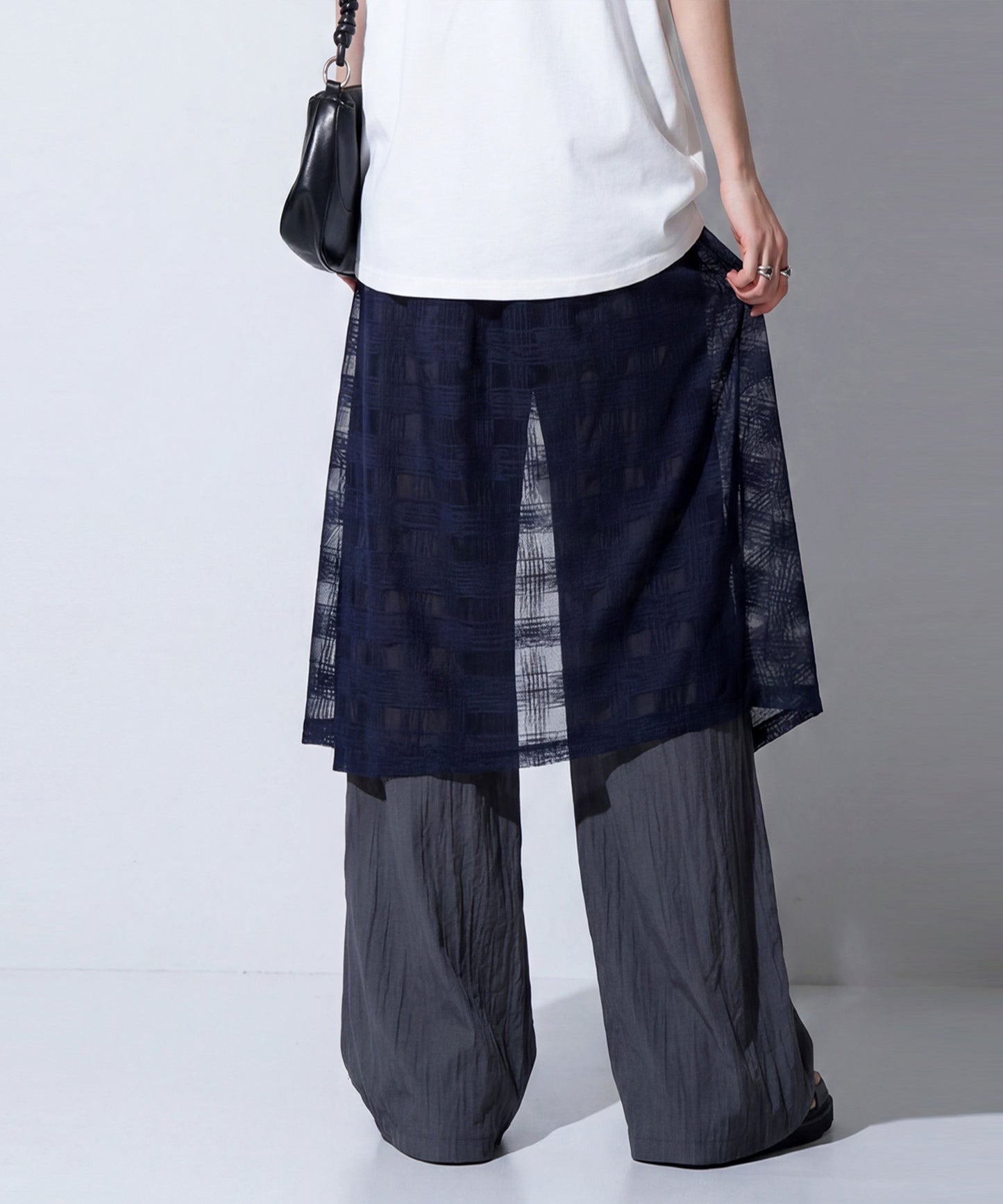 Layered-Look Wide-Leg Pants Ladies