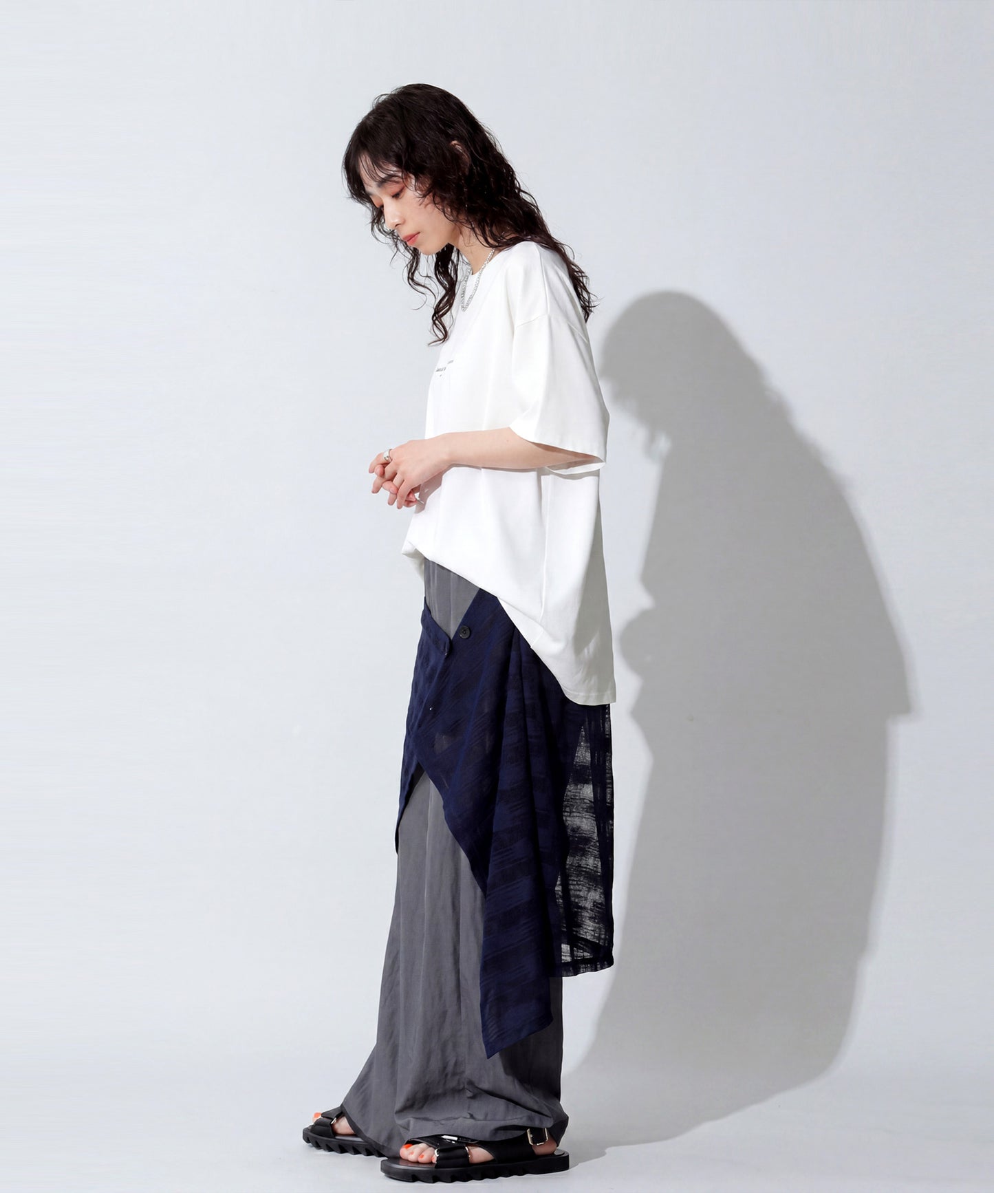 Layered-Look Wide-Leg Pants Ladies