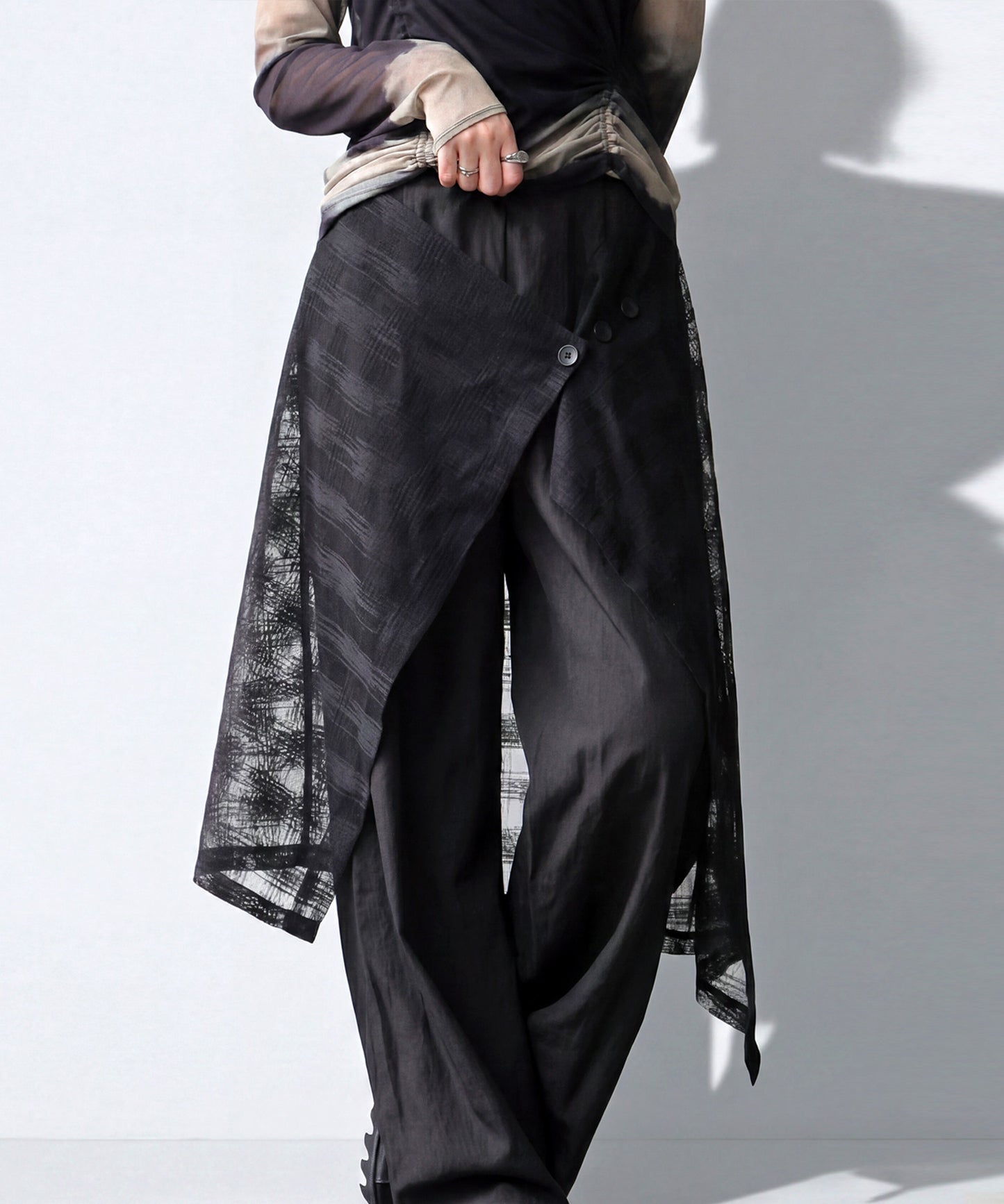 Layered-Look Wide-Leg Pants Ladies