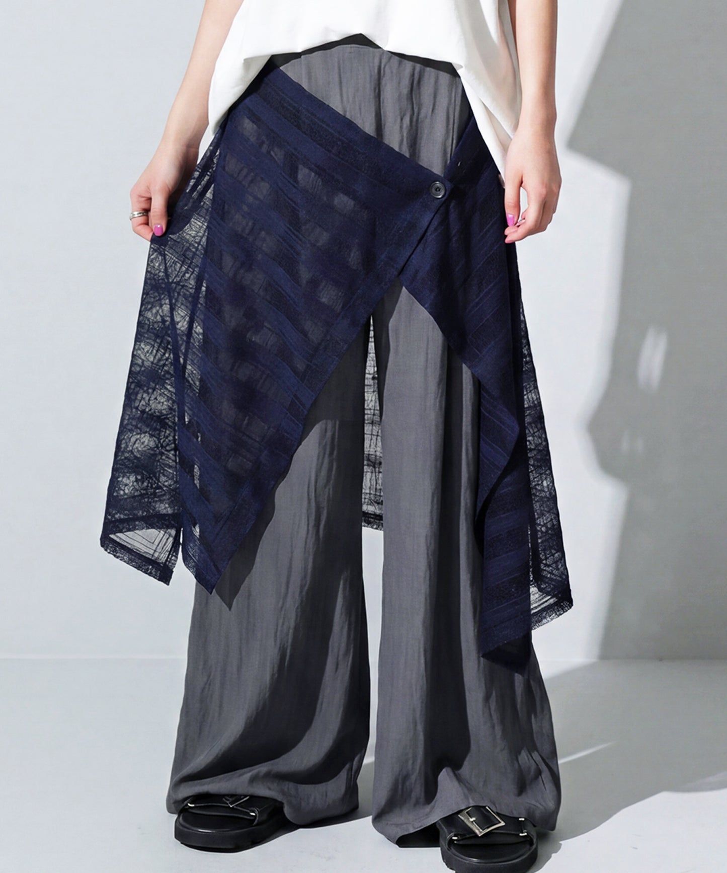 Layered-Look Wide-Leg Pants Ladies