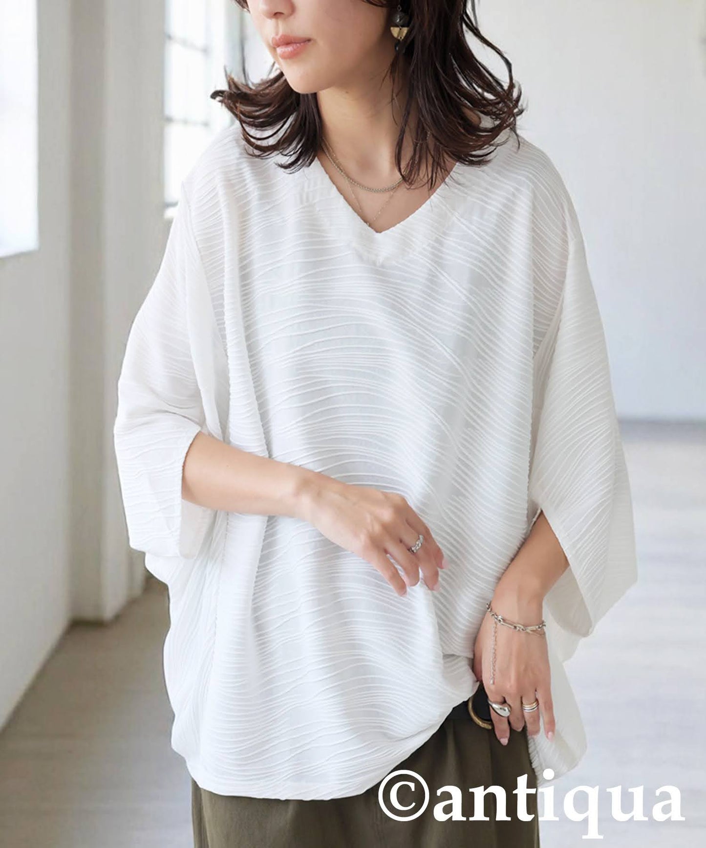 Ladies Draped Dolman Top