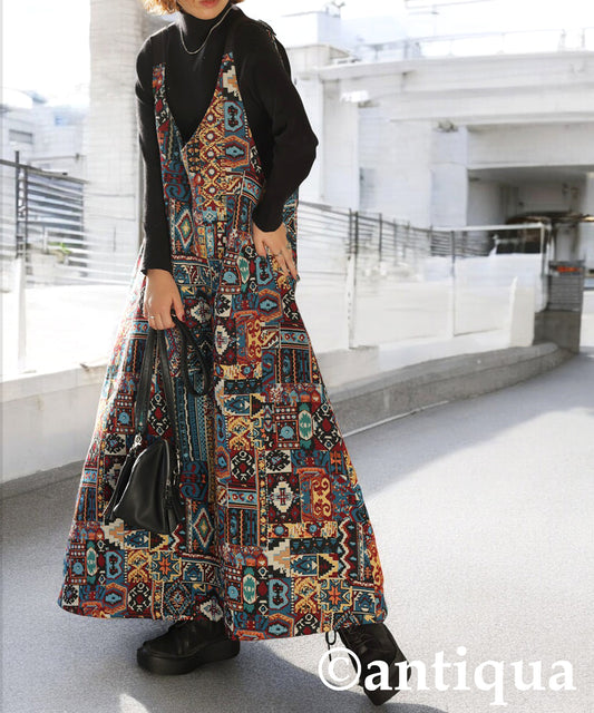 Ethnic Pattern Dress Ladies