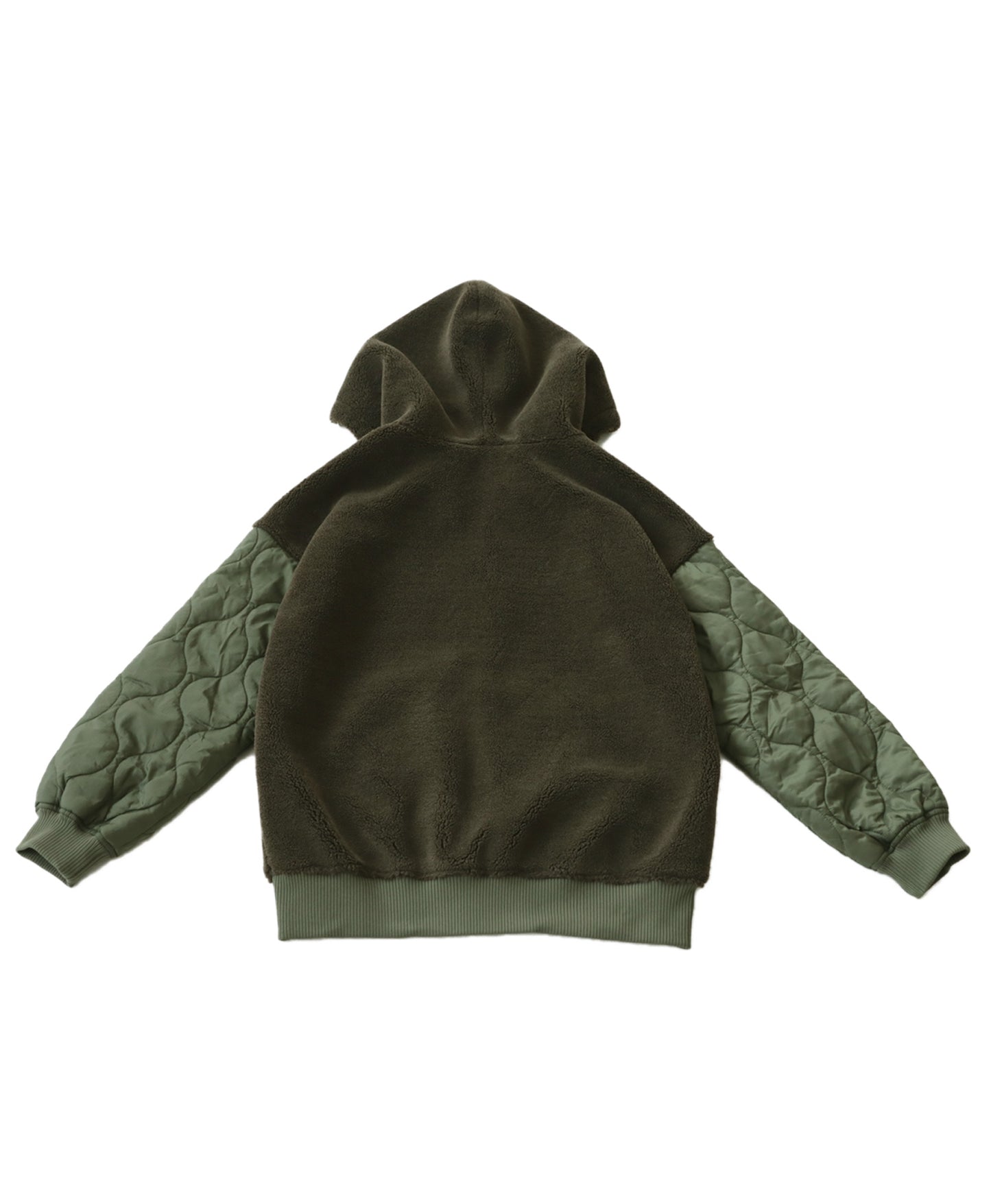 Men's boa quilting outerwear with hood