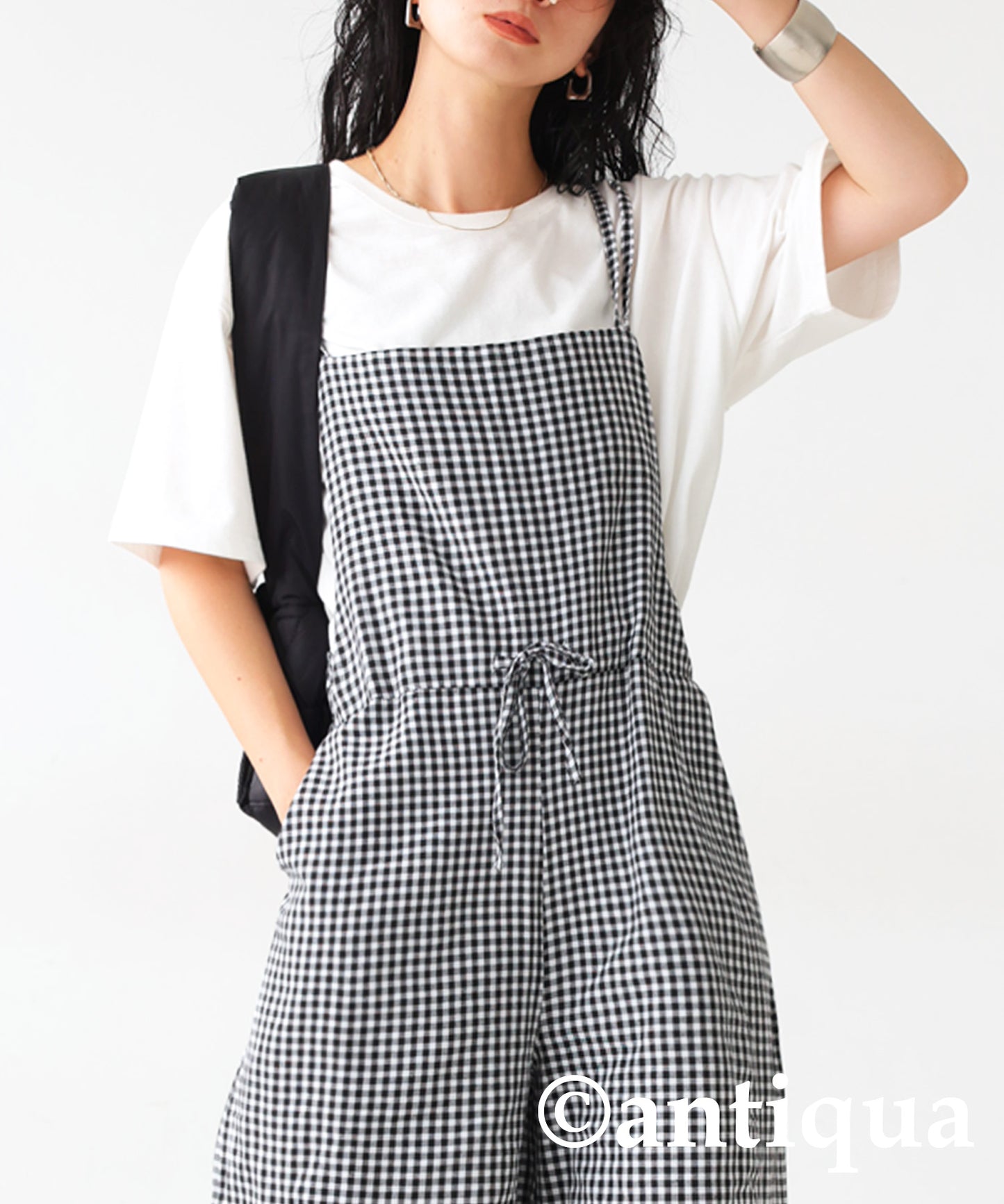 Monotone check salopette Ladies