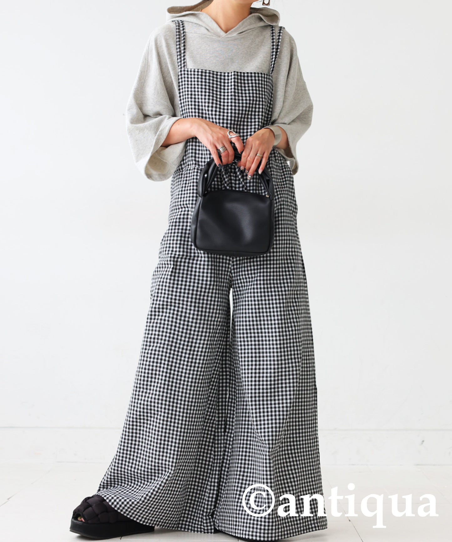 Monotone check salopette Ladies