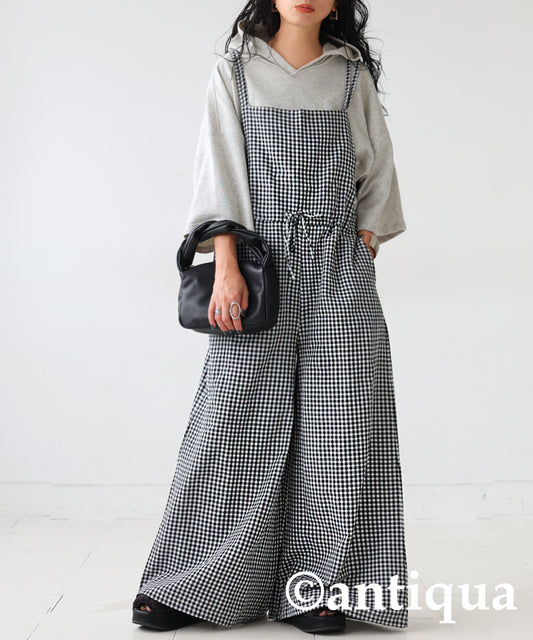 Monotone check salopette Ladies