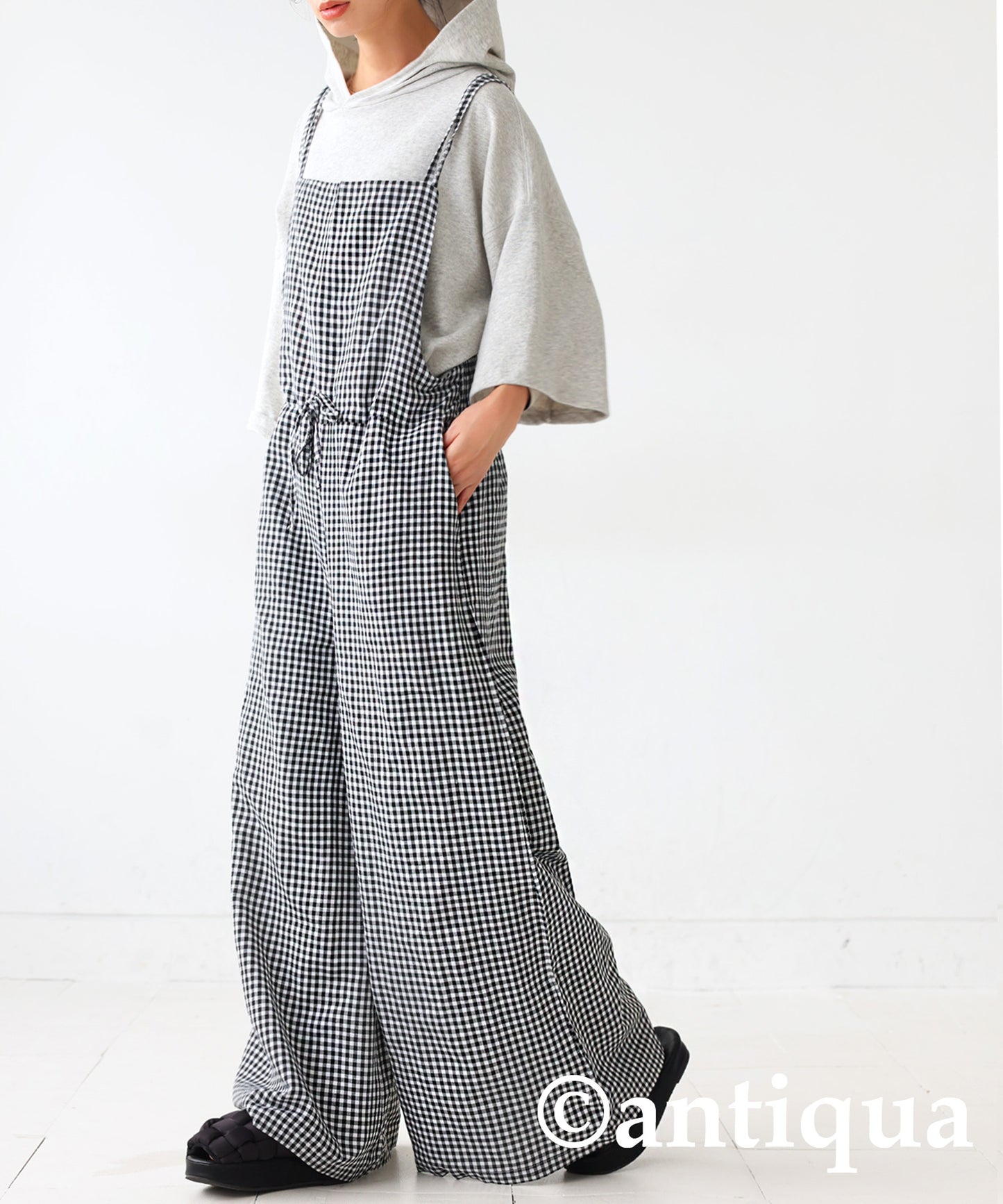 Monotone check salopette Ladies