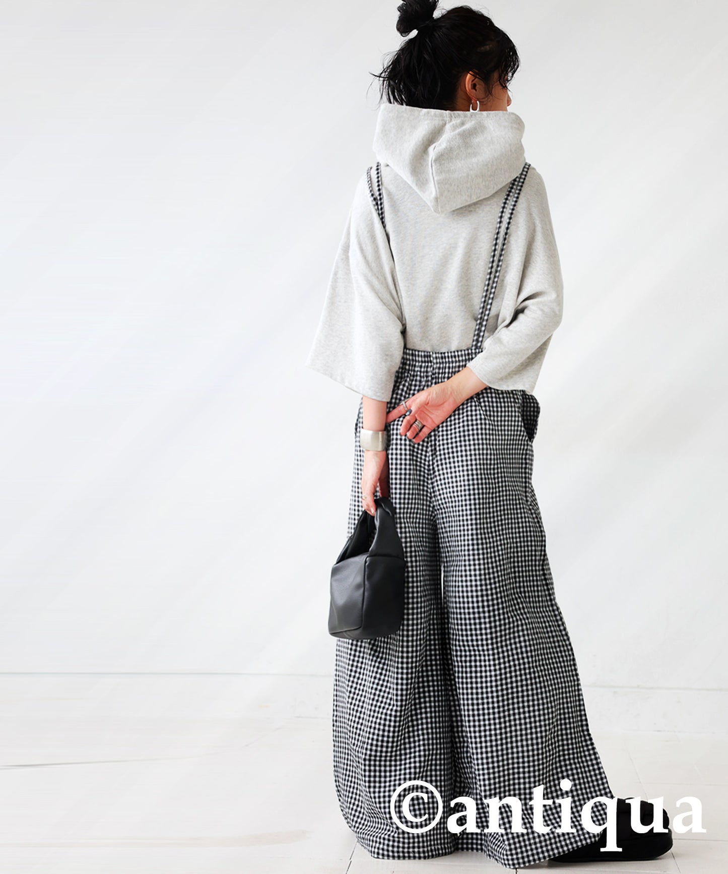 Monotone check salopette Ladies