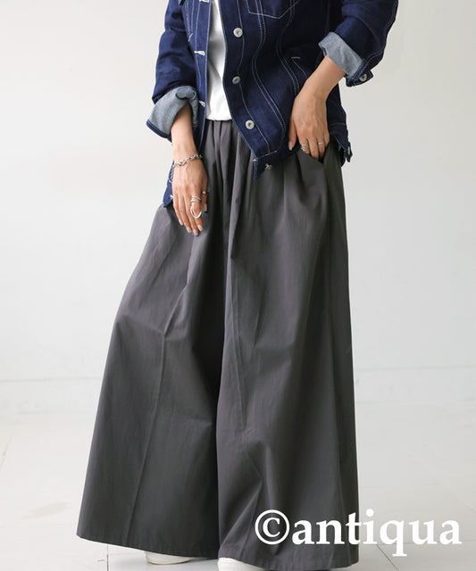 Cotton wide pants Ladies