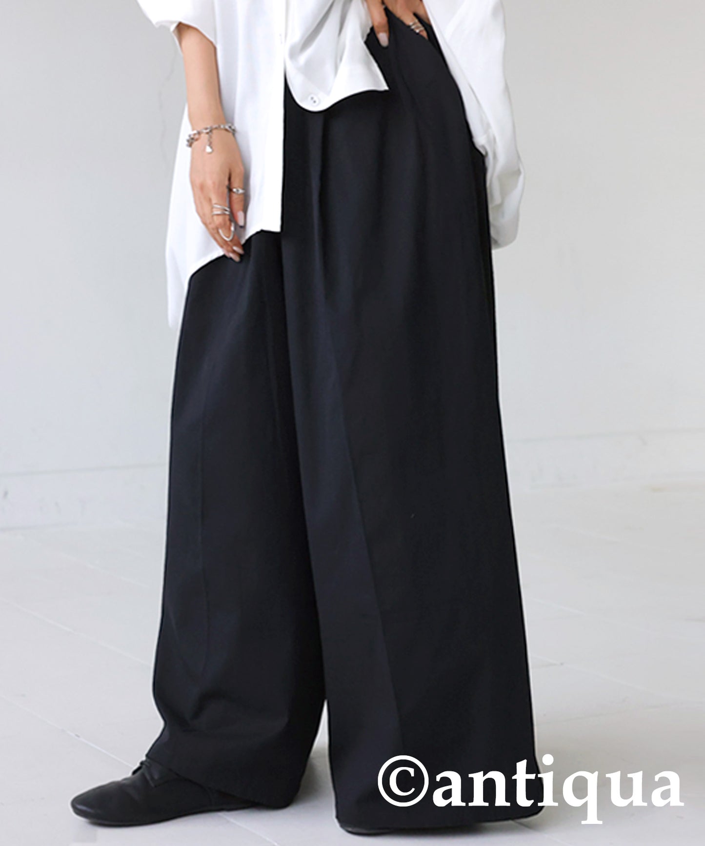 Cotton wide pants Ladies