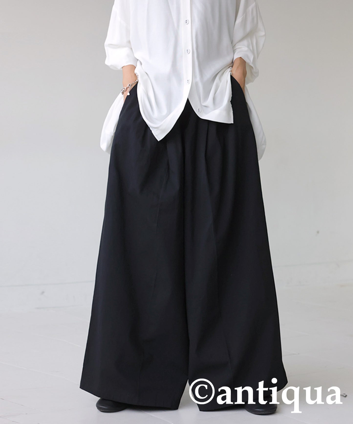 Cotton wide pants Ladies