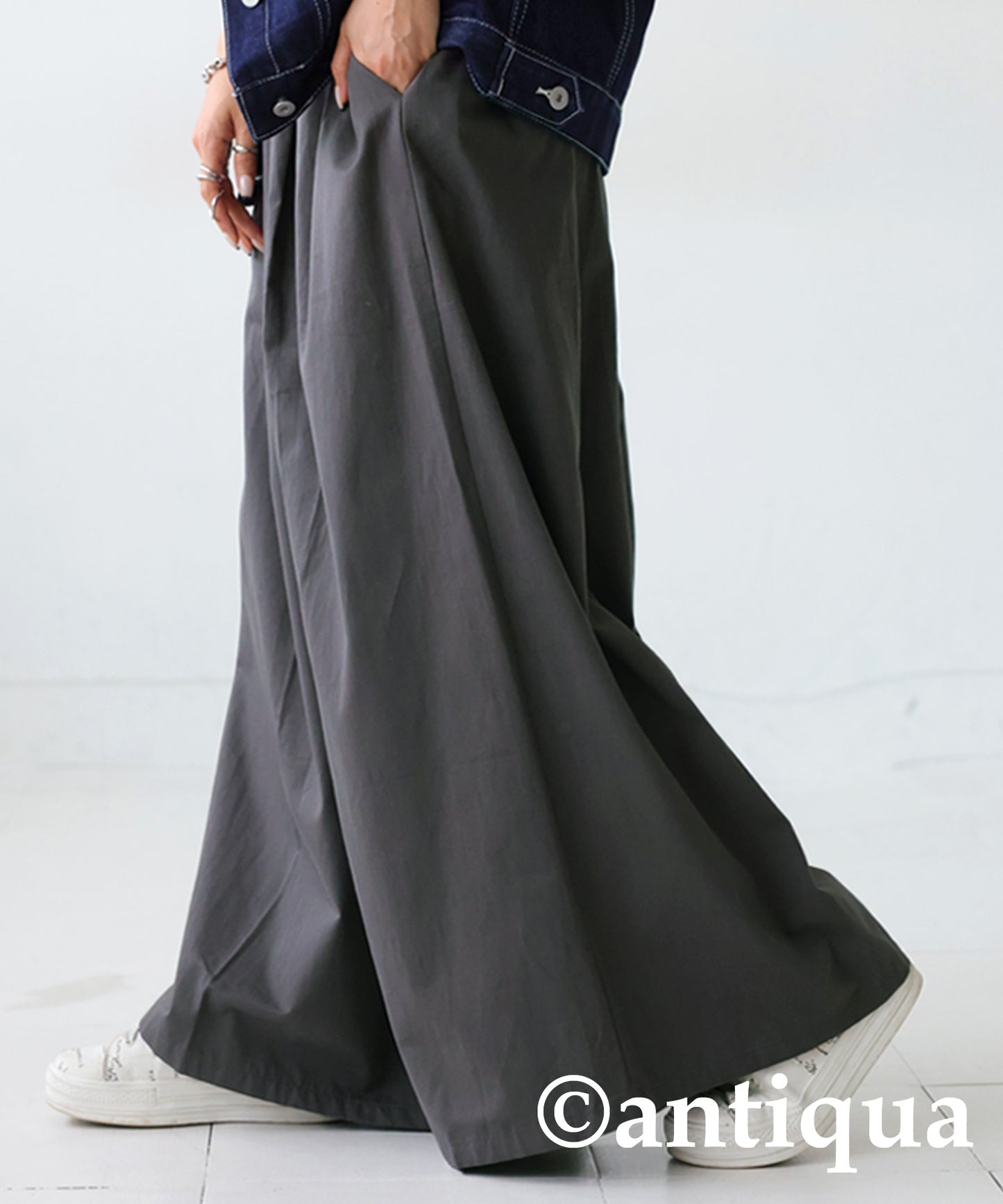 Cotton wide pants Ladies