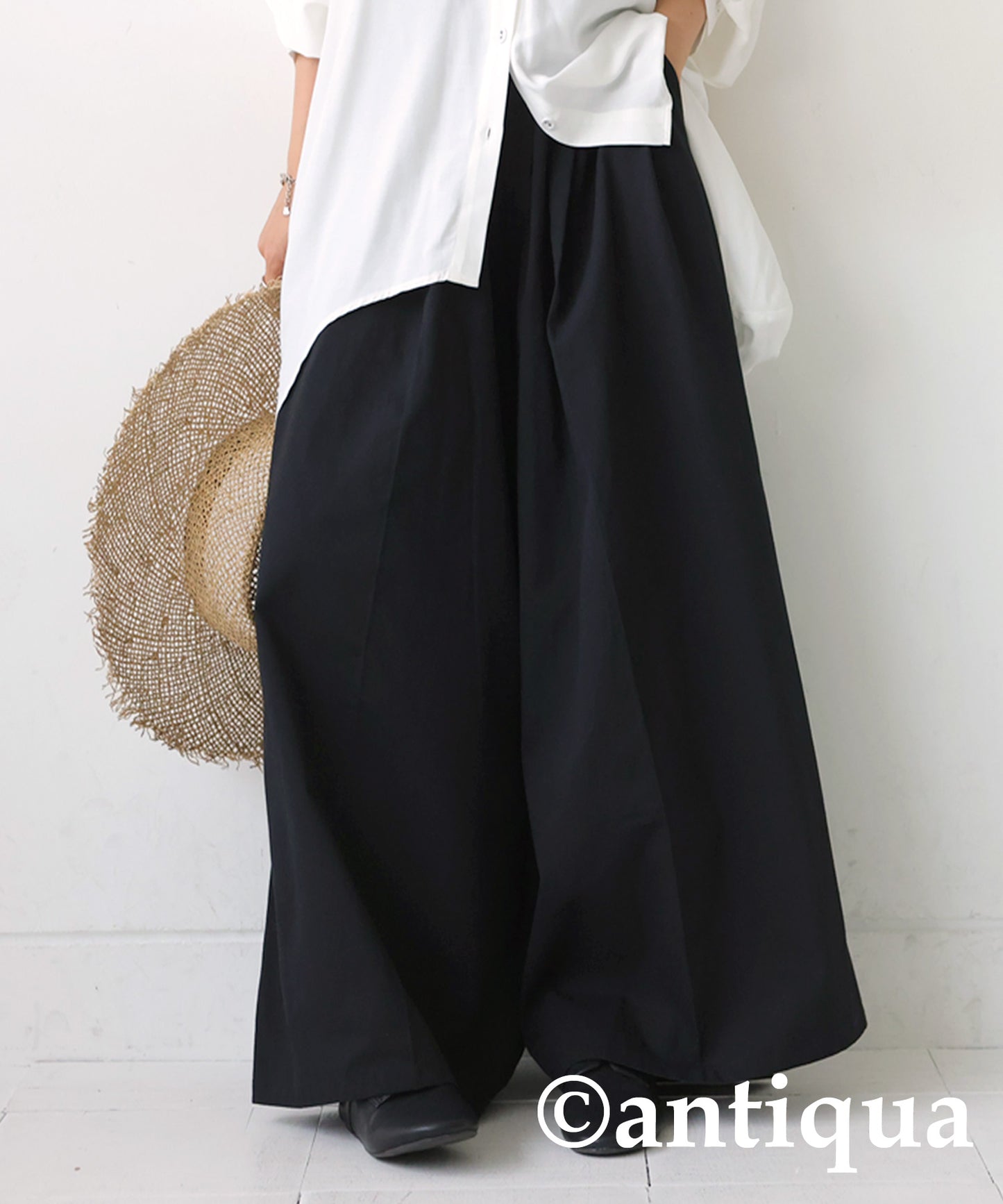 Cotton wide pants Ladies