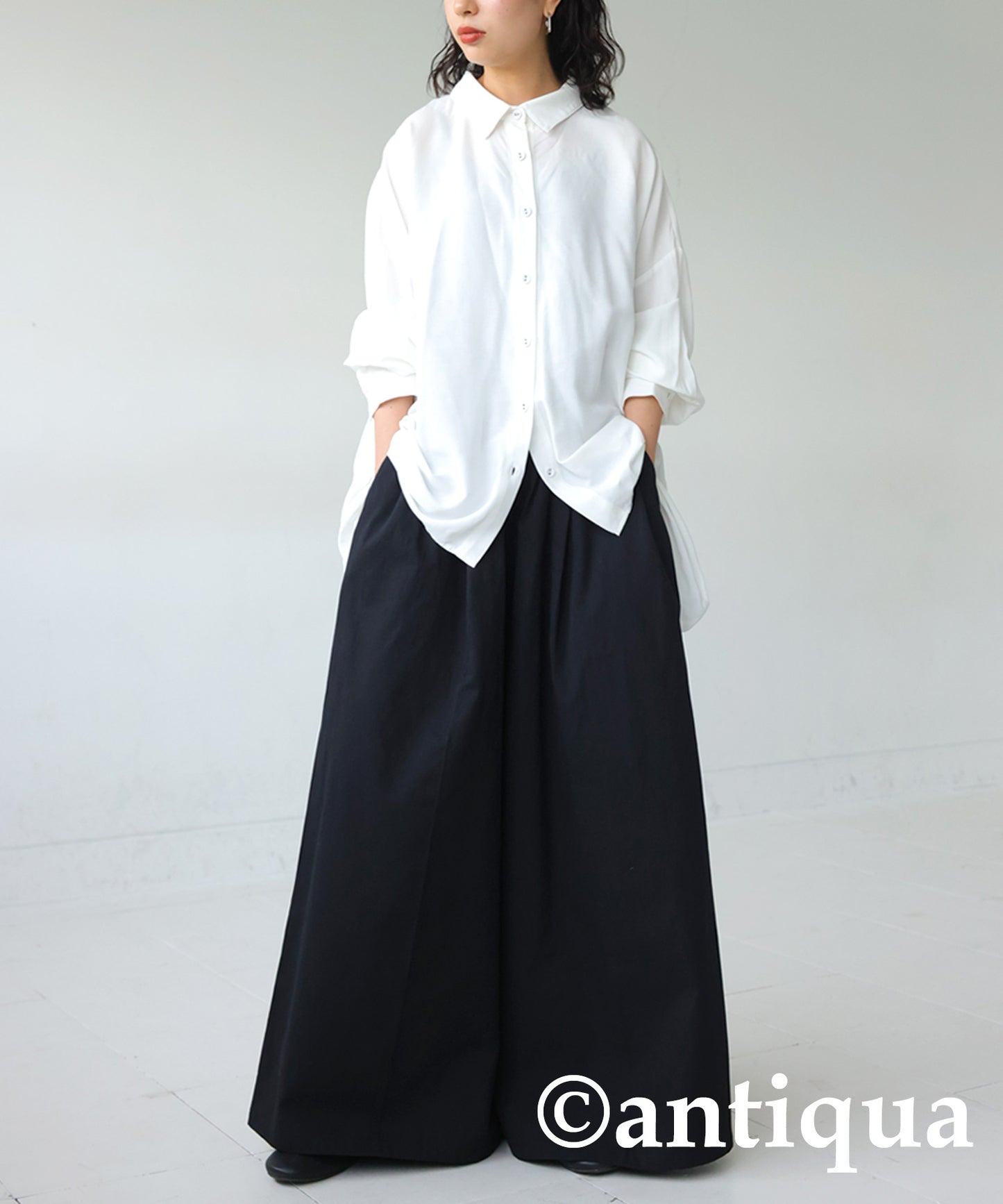 Cotton wide pants Ladies