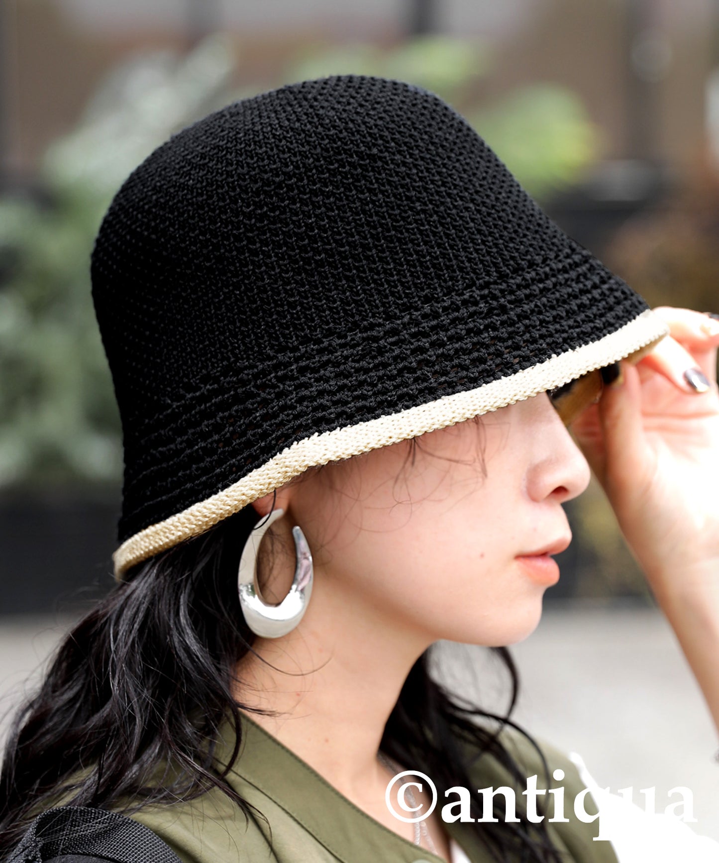 Ladies Woven Paper Bucket Hat Simple Natural