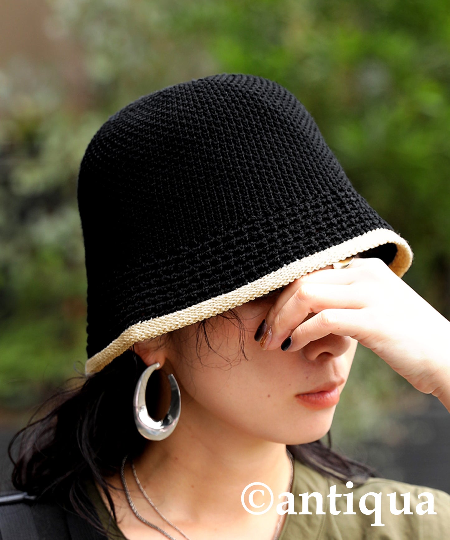 Ladies Woven Paper Bucket Hat Simple Natural