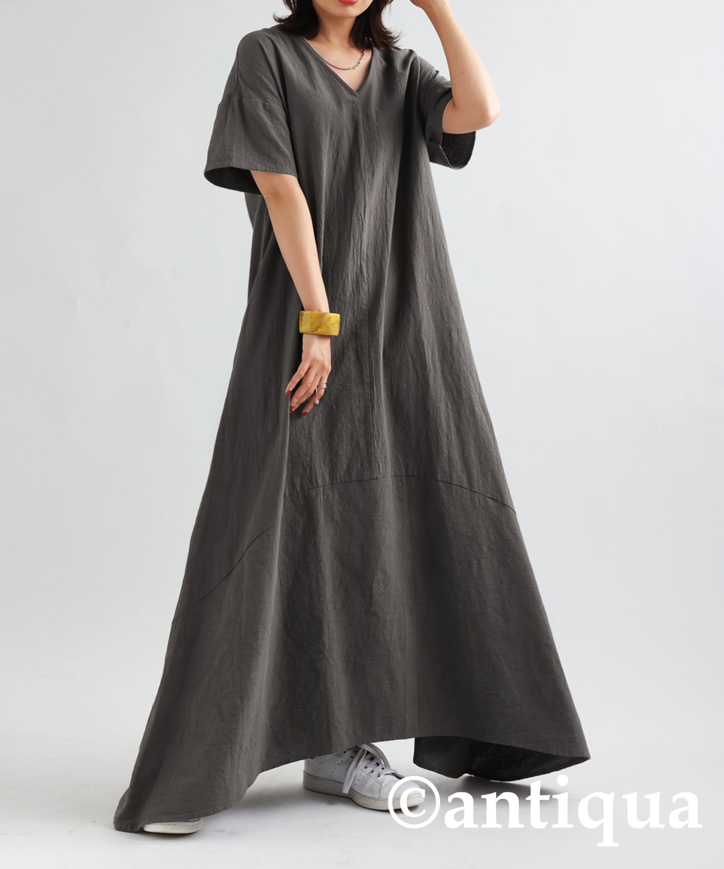 Linen-Like Ladies casual dress, Long