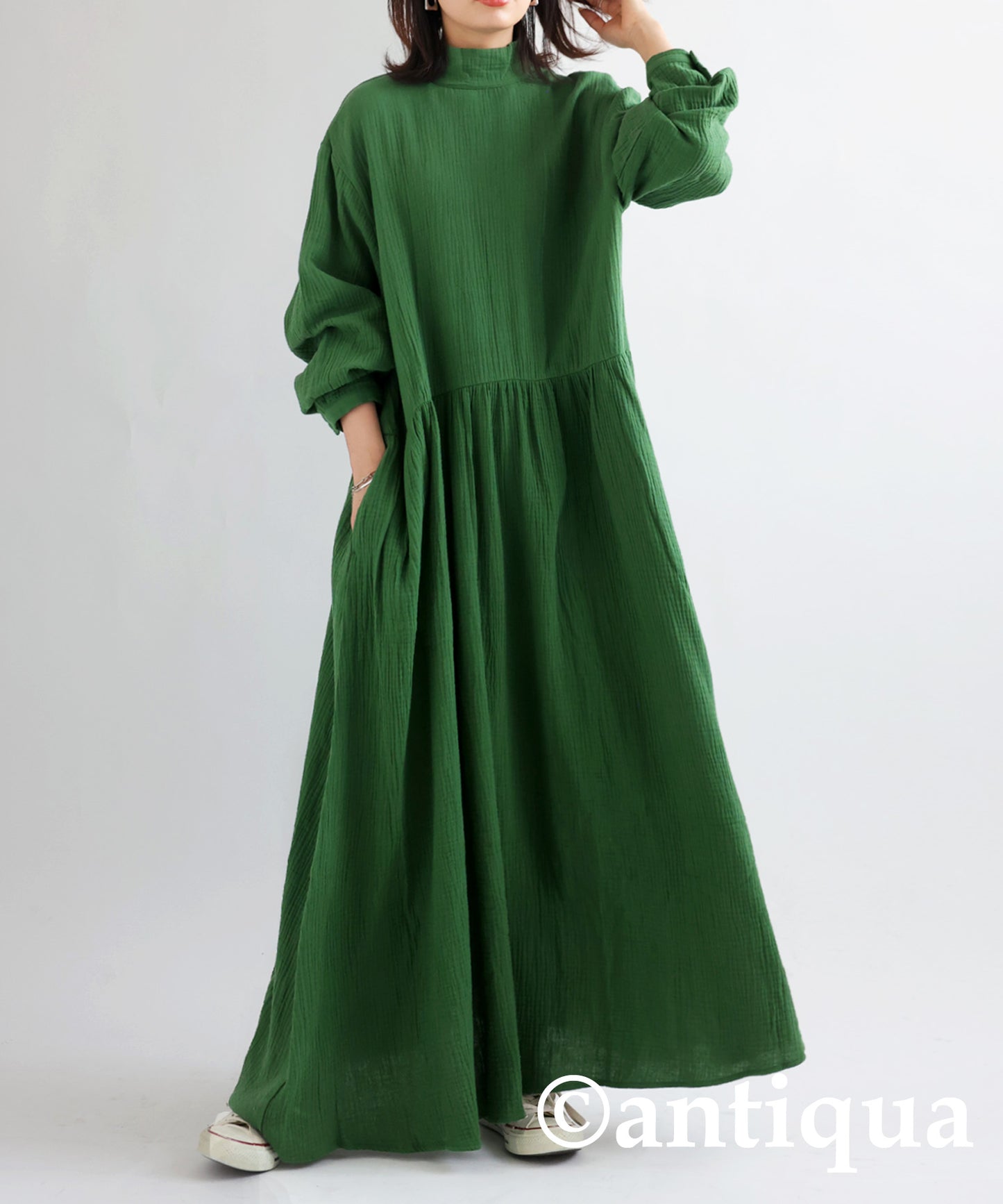 Ladies casual dress, Long Sleeve Cotton 100%