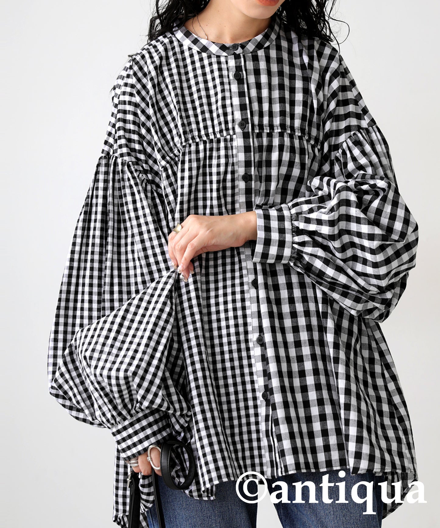 Asymmetry check Design Shirt Ladies