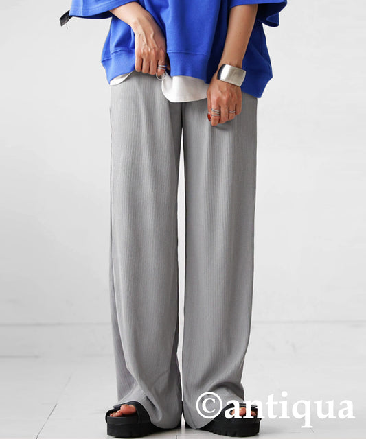 Cool touchUV cut Ladies pants, self -cut rib pants