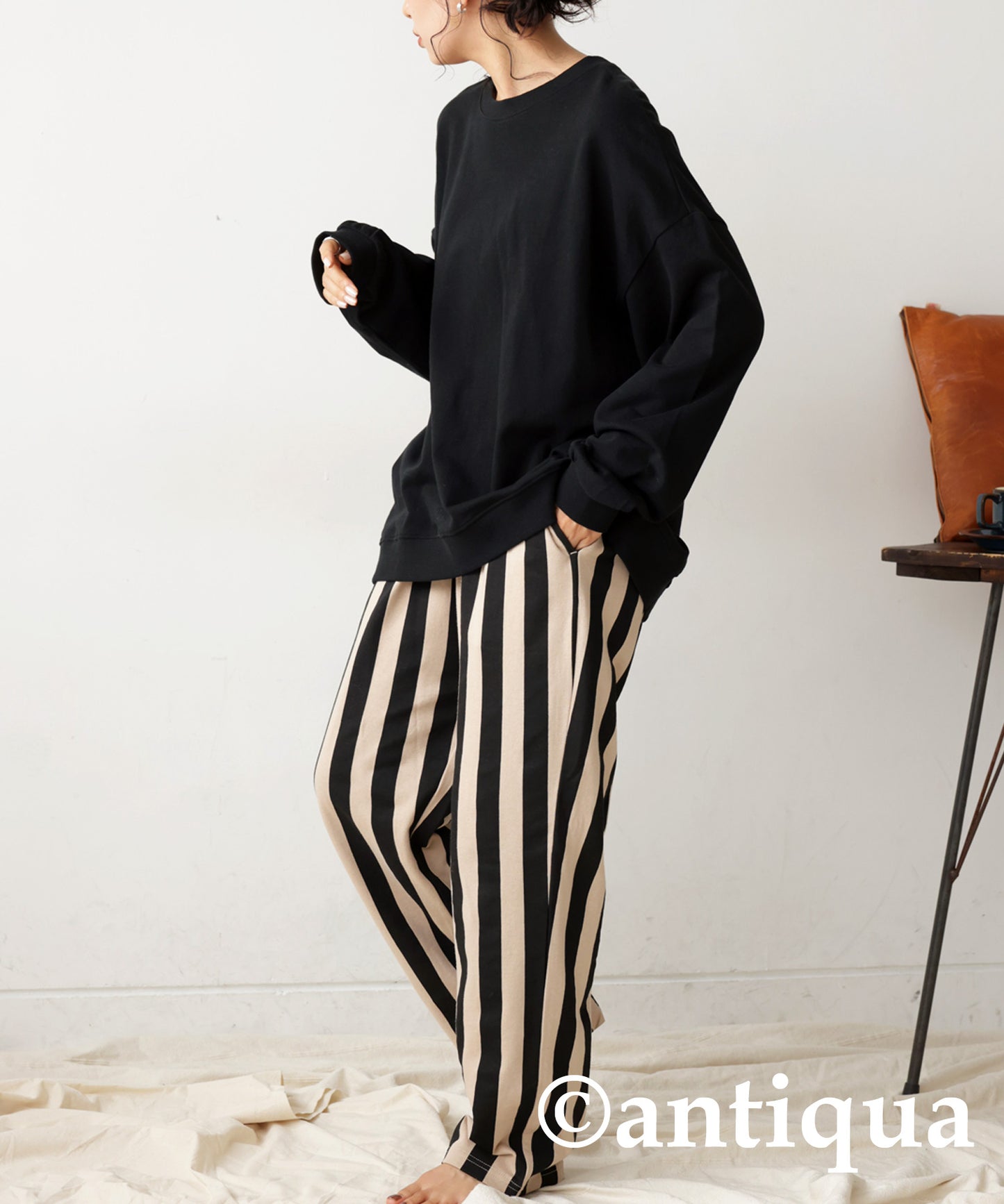 Stripe pattern room wear Ladies