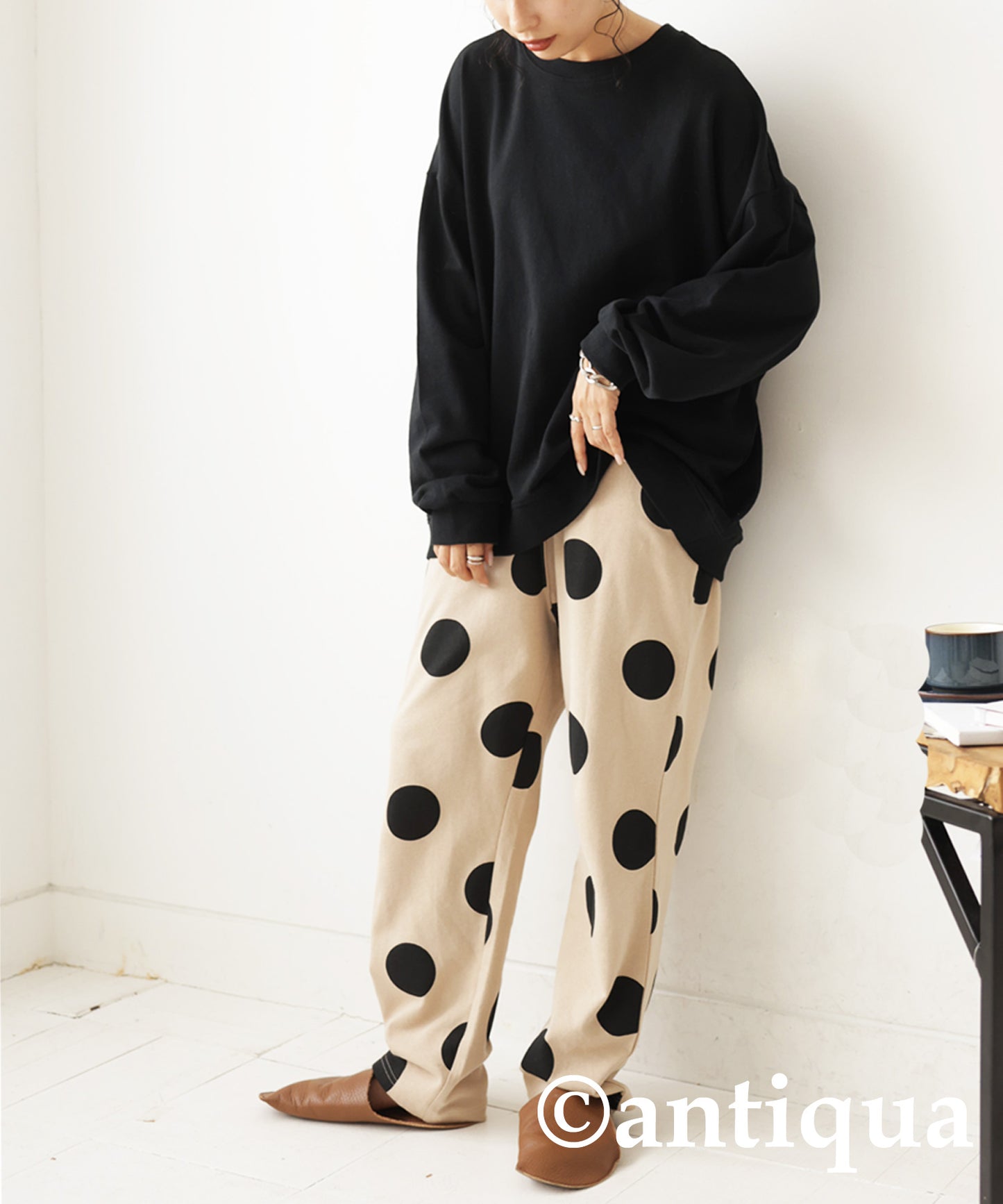 Dot pattern room wear Ladies