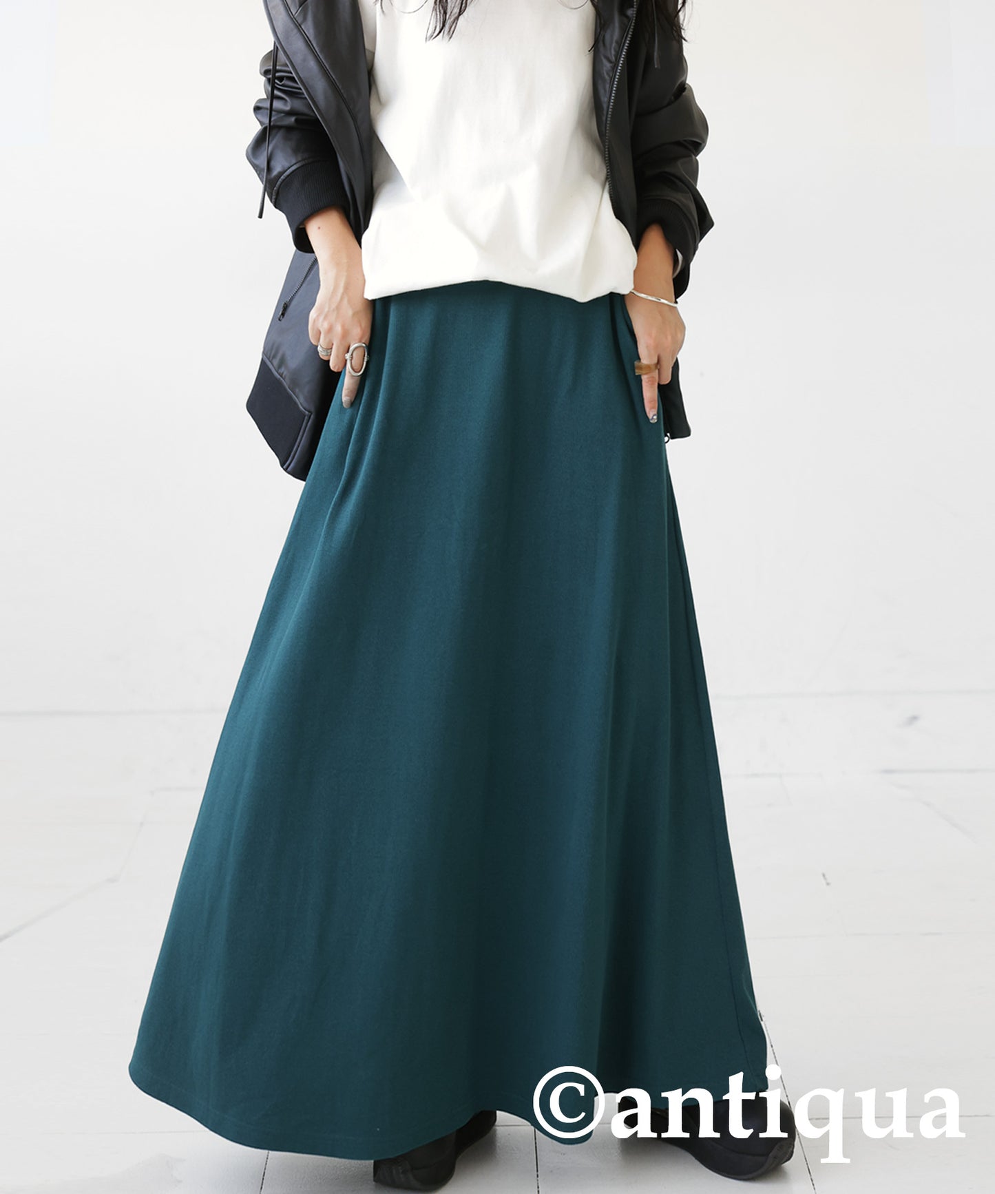 Rib flare skirt Ladies