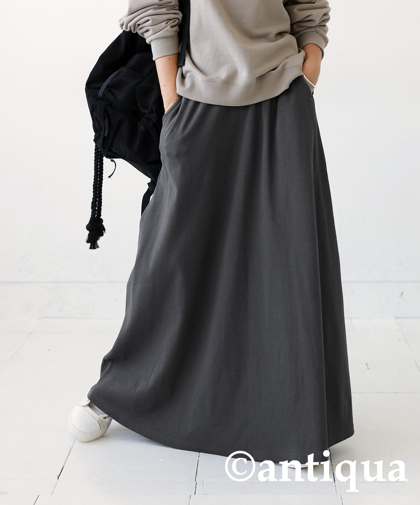 Rib flare skirt Ladies