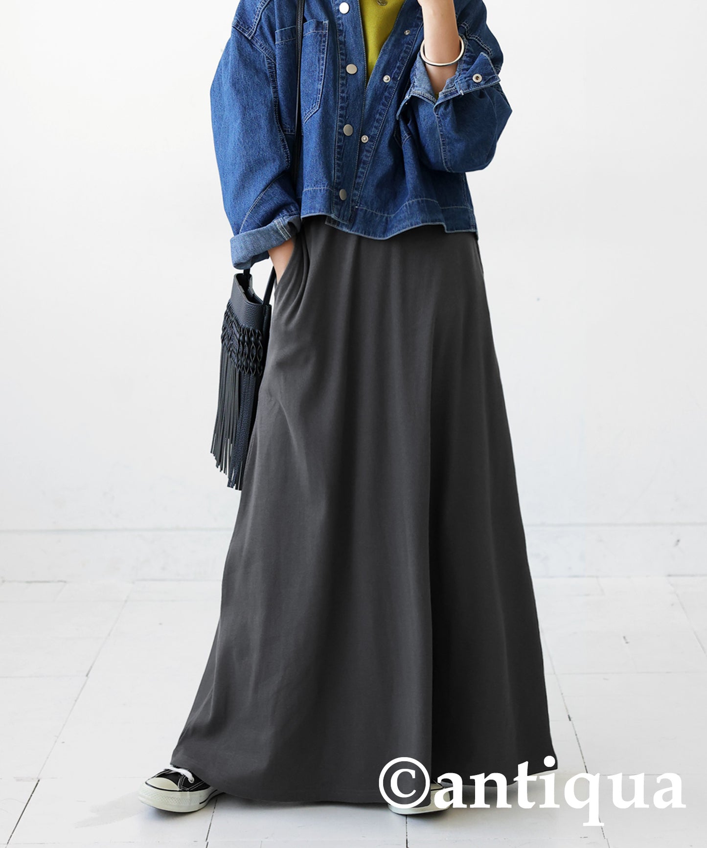 Rib flare skirt Ladies