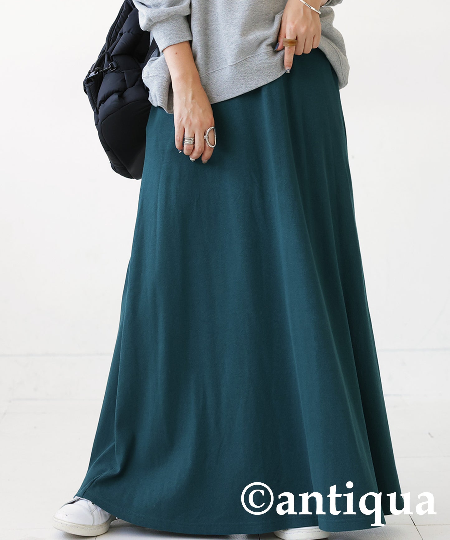 Rib flare skirt Ladies