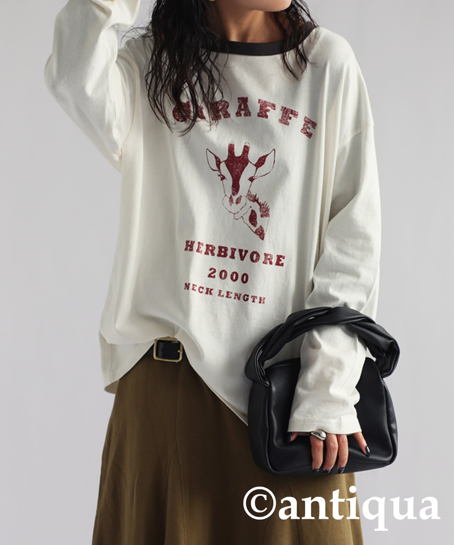 Animal College Logo Long T-Shirt Ladies