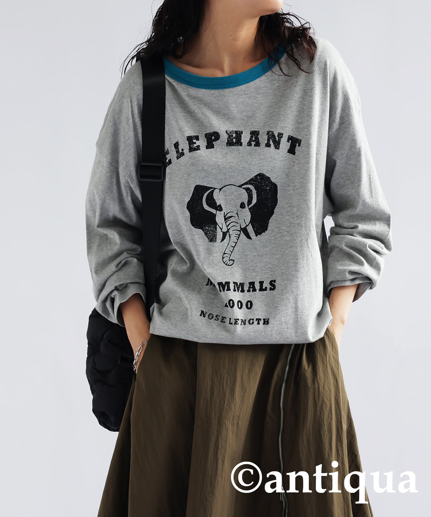 Animal College Logo Long T-Shirt Ladies