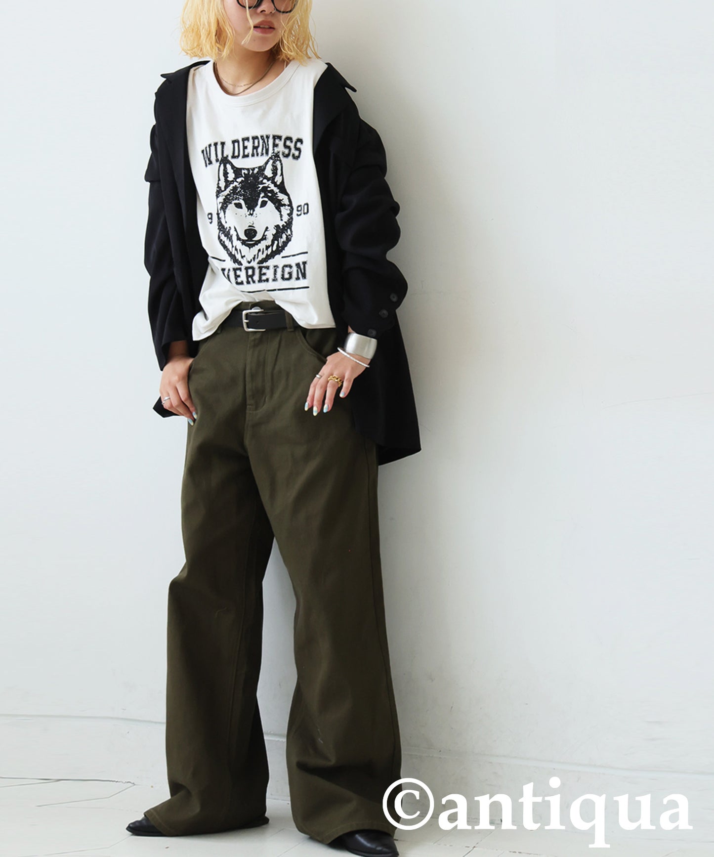 Long-Sleeved 100% Cotton Animal Print Long-Sleeved T-Shirt Ladies