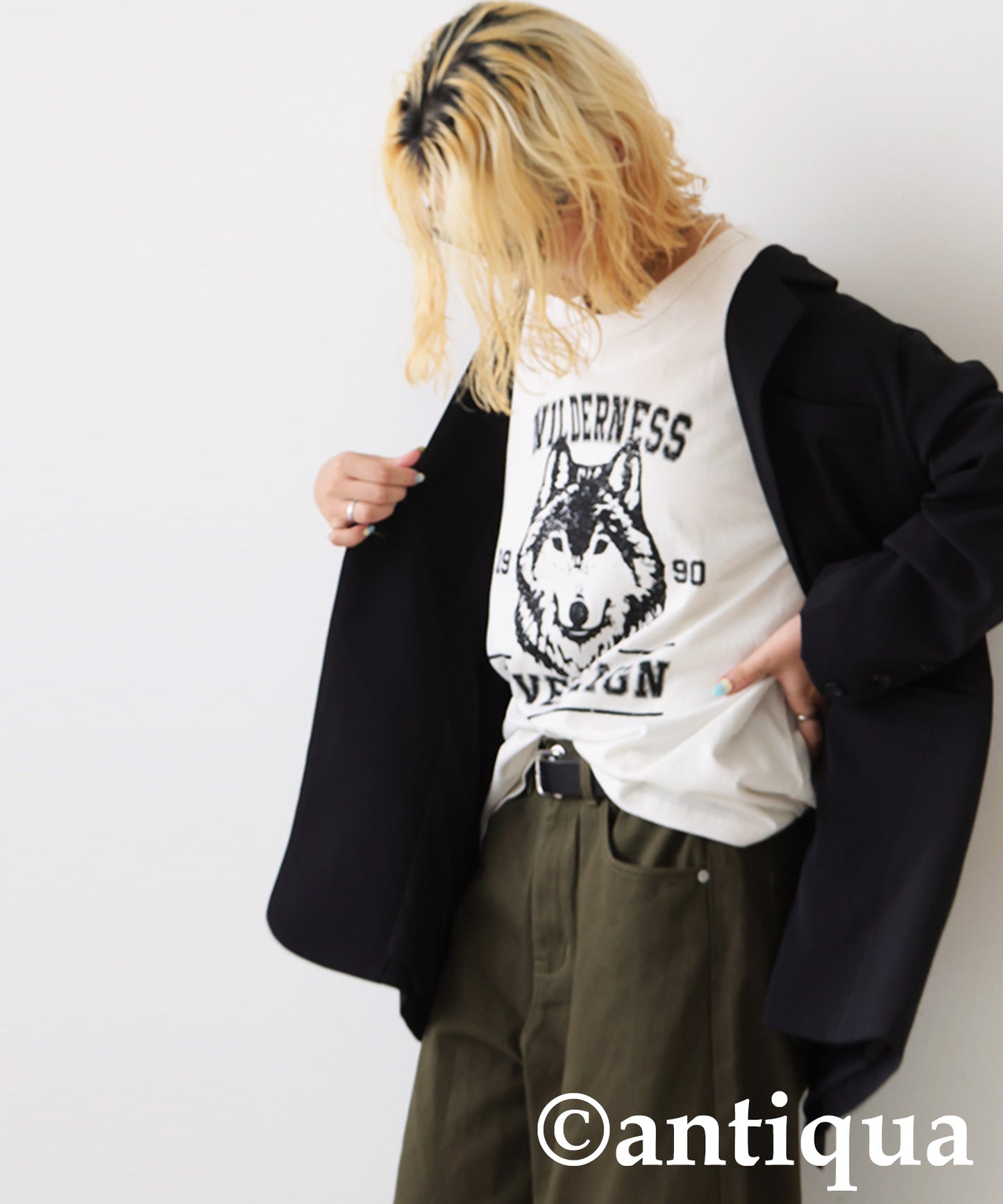 Long-Sleeved 100% Cotton Animal Print Long-Sleeved T-Shirt Ladies