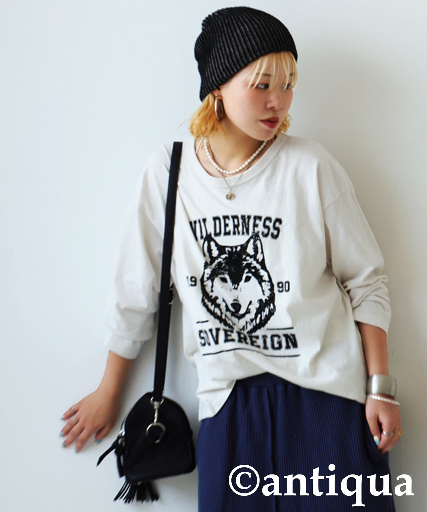 Long-Sleeved 100% Cotton Animal Print Long-Sleeved T-Shirt Ladies