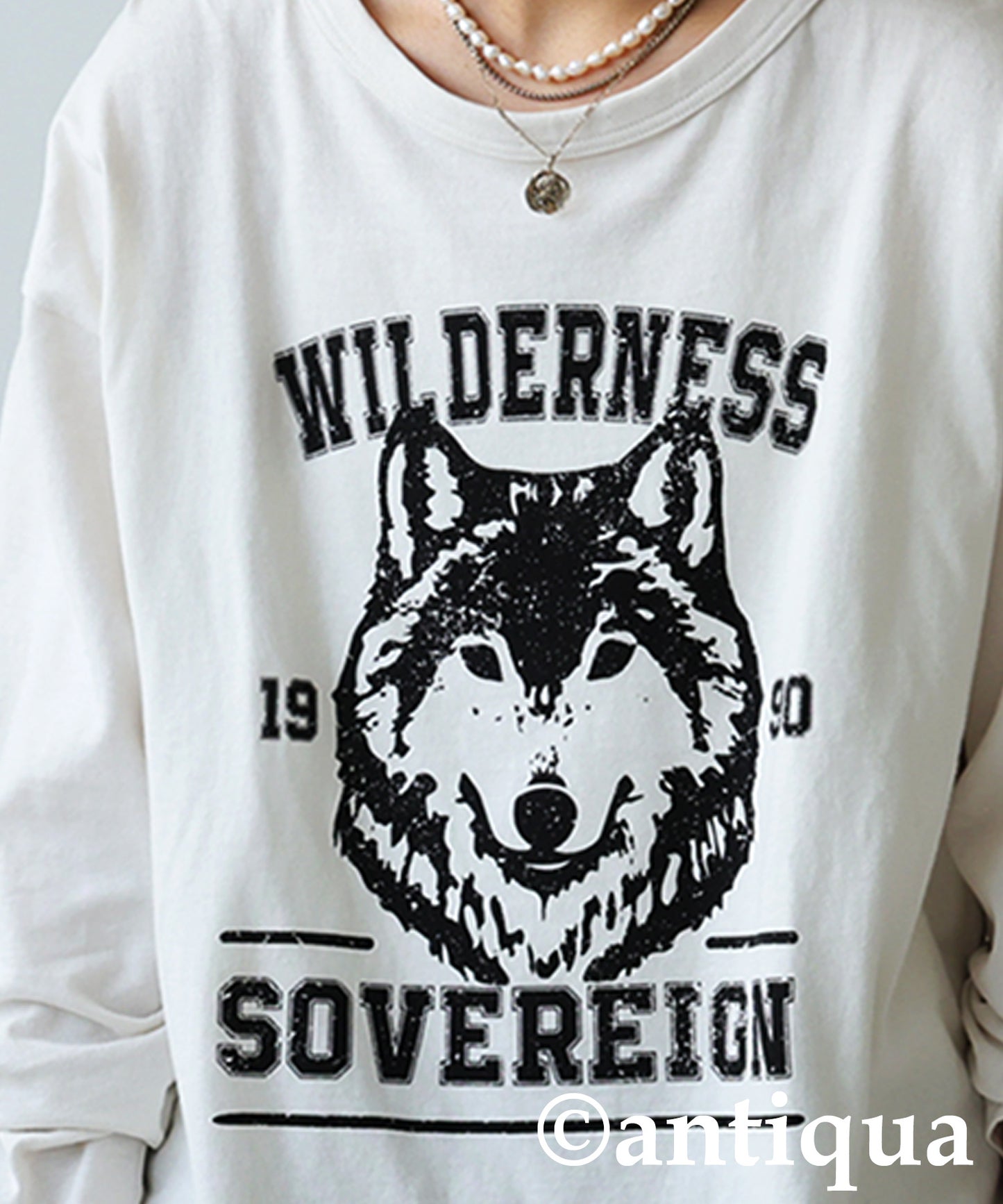 Long-Sleeved 100% Cotton Animal Print Long-Sleeved T-Shirt Ladies