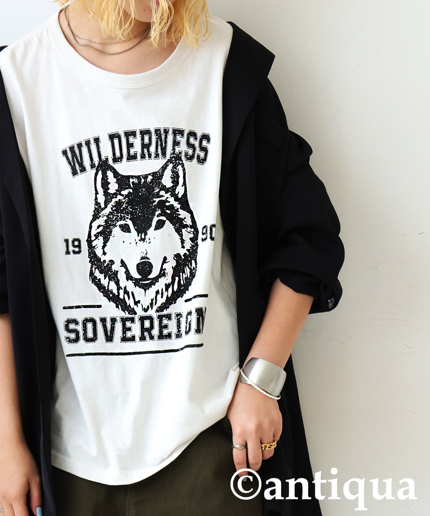 Long-Sleeved 100% Cotton Animal Print Long-Sleeved T-Shirt Ladies