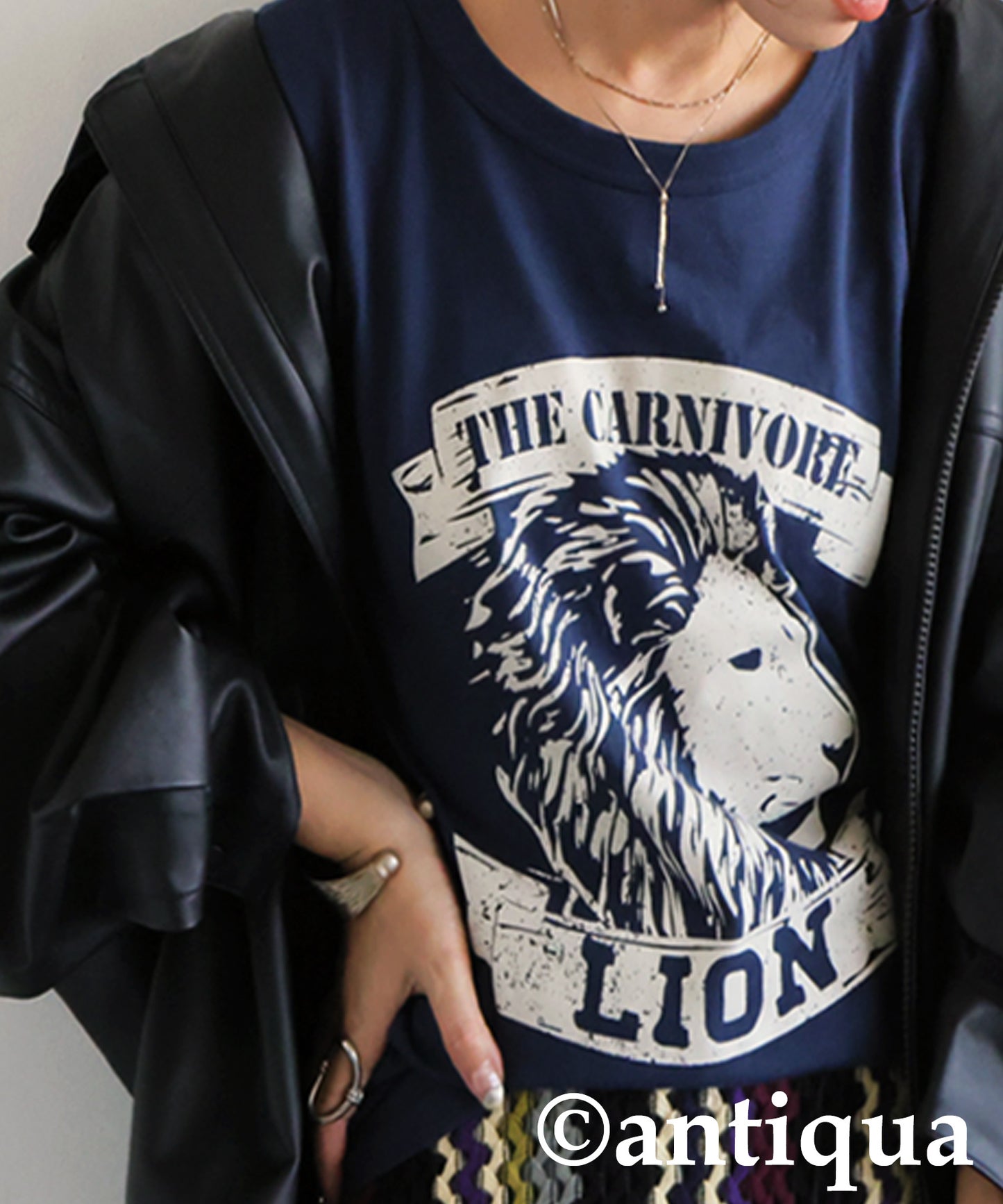 Long-Sleeved 100% Cotton Animal Print Long-Sleeved T-Shirt Ladies