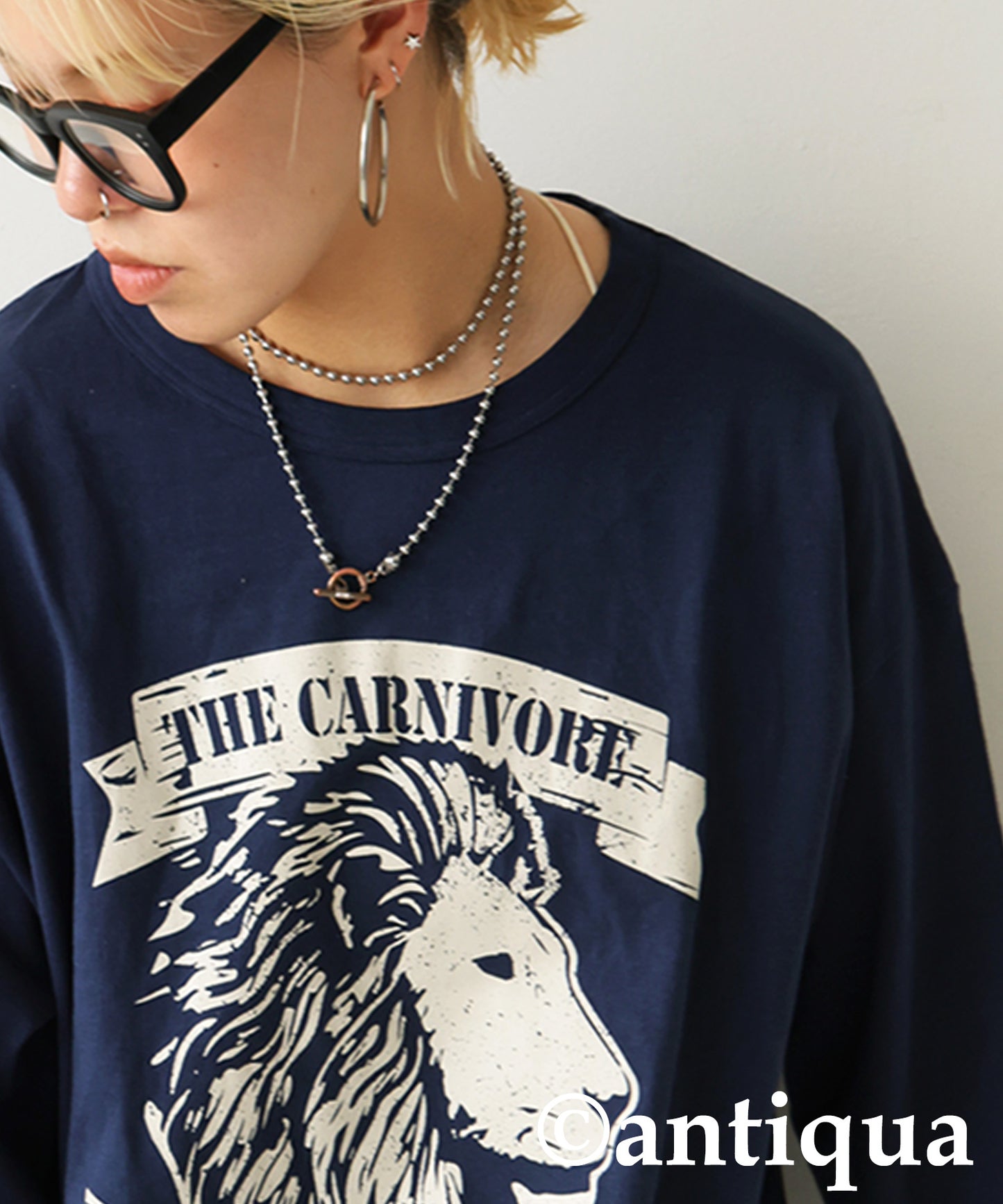 Long-Sleeved 100% Cotton Animal Print Long-Sleeved T-Shirt Ladies