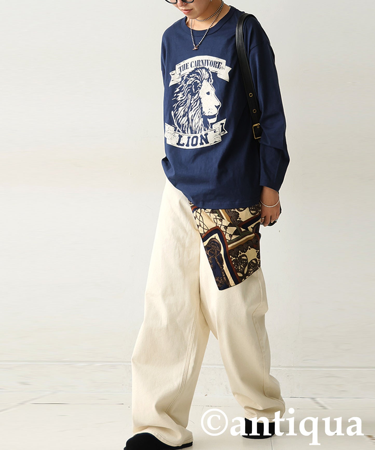 Long-Sleeved 100% Cotton Animal Print Long-Sleeved T-Shirt Ladies