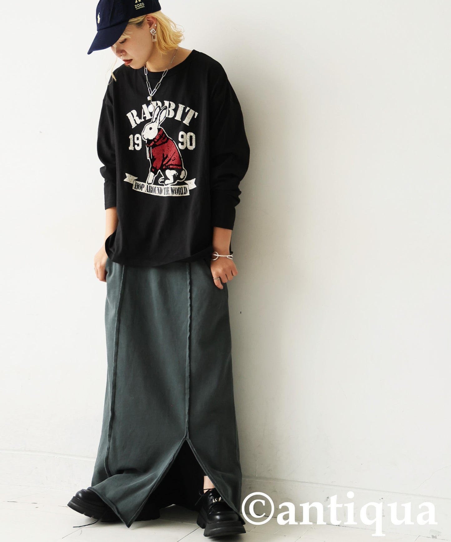 Long-Sleeved 100% Cotton Animal Print Long-Sleeved T-Shirt Ladies