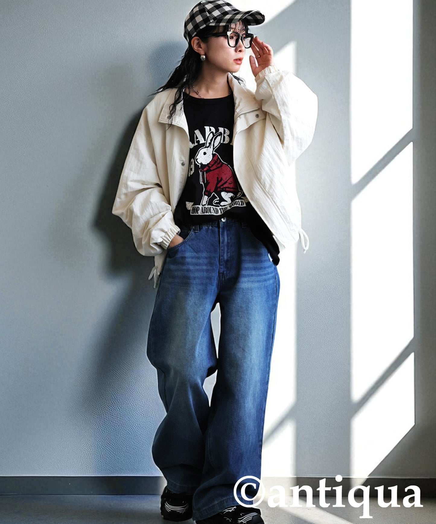 Long-Sleeved 100% Cotton Animal Print Long-Sleeved T-Shirt Ladies