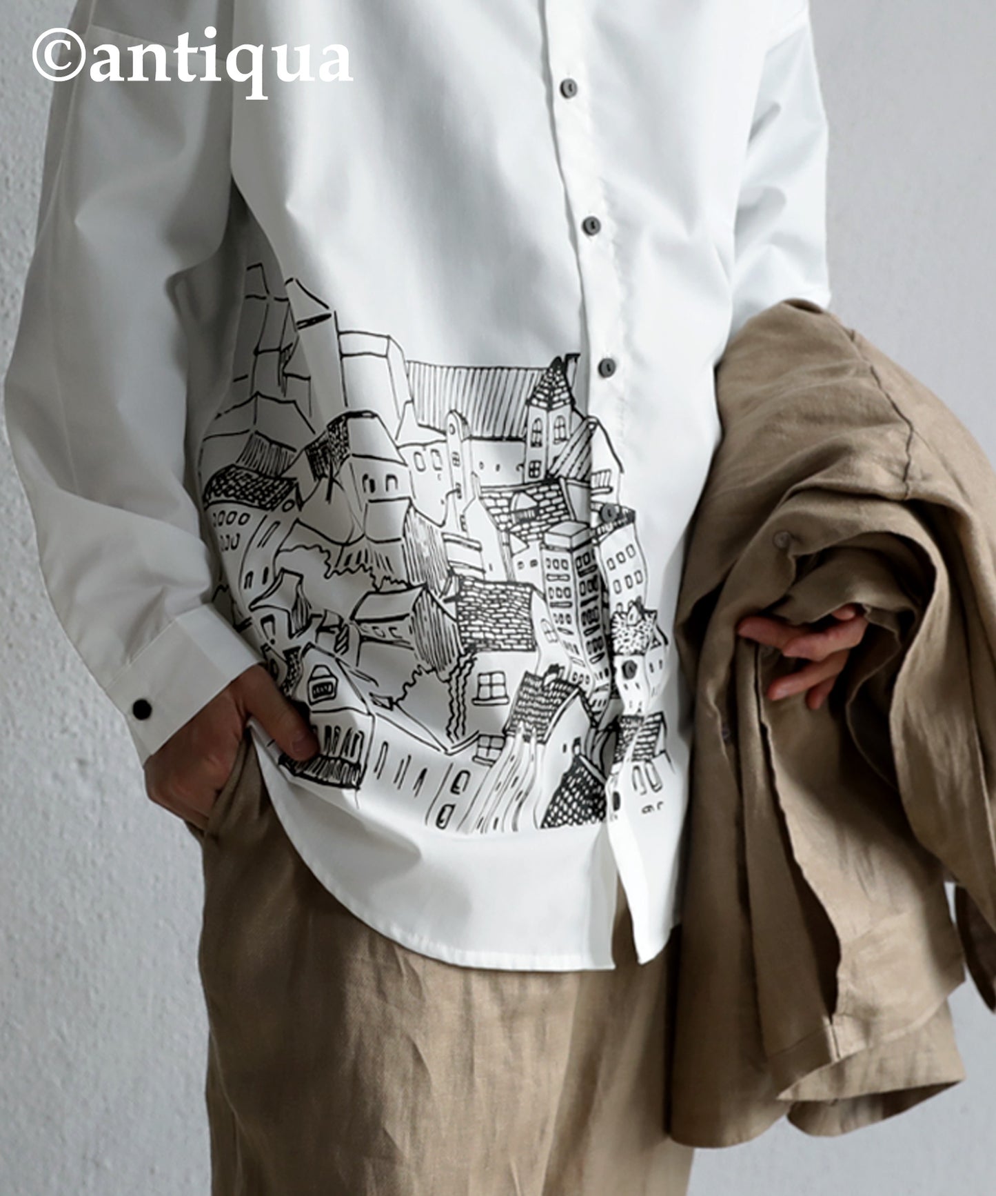 Hand-drawn art shirt Men's