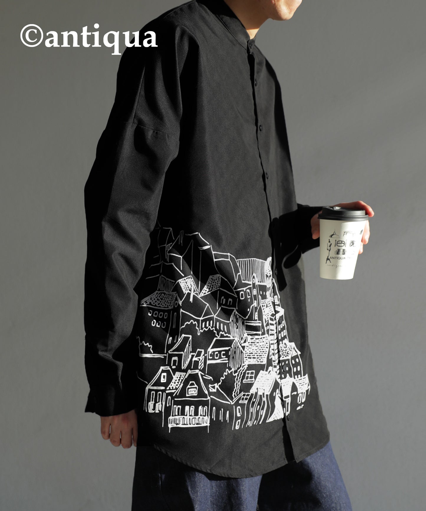 Hand-drawn art shirt Men's