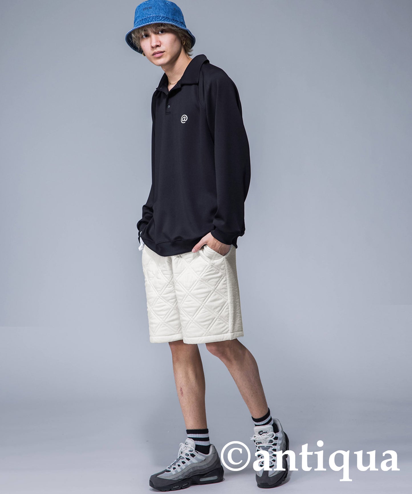 ANTIQUAGOLF×STCH Men's quilting shorts