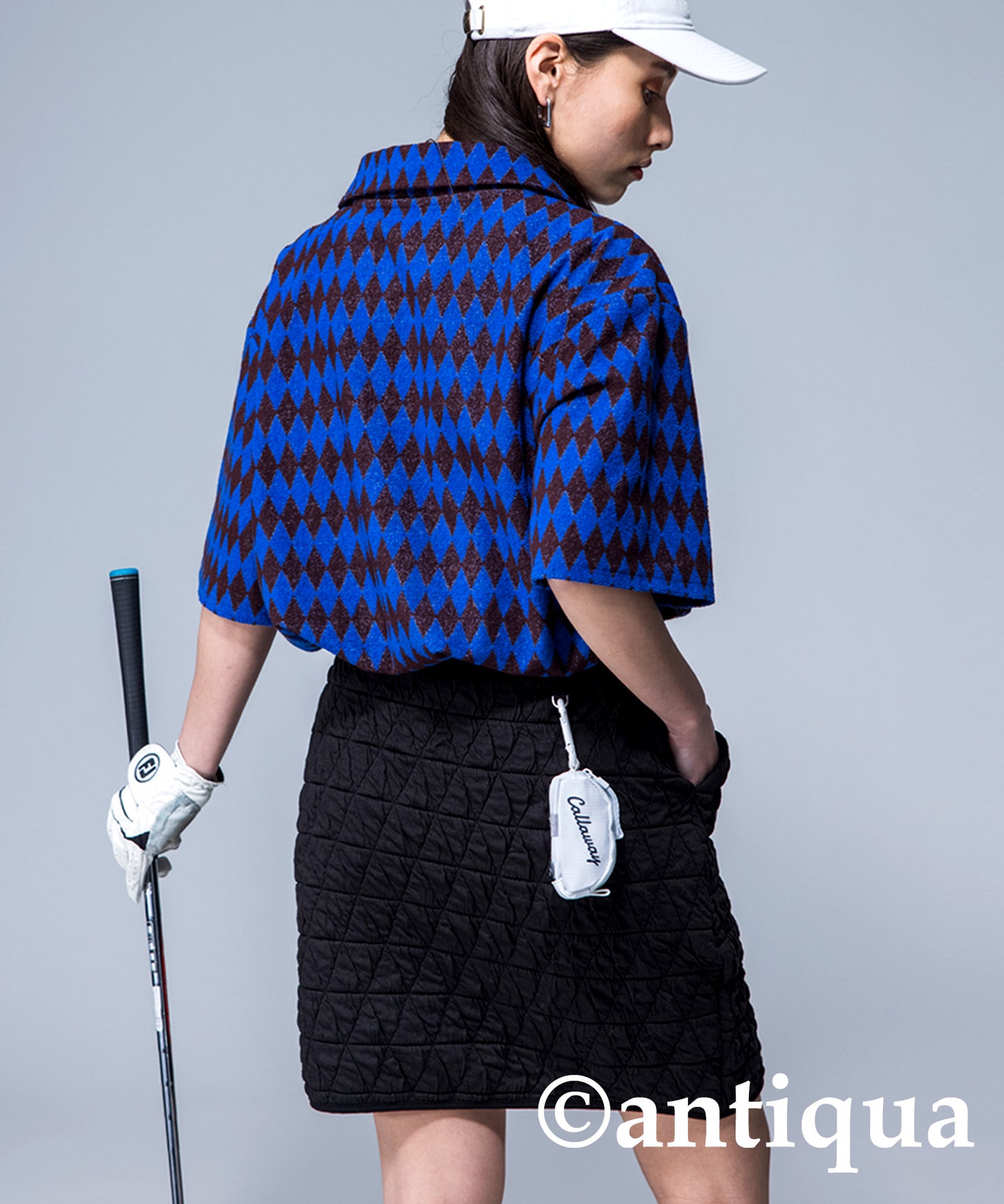 ANTIQUAGOLF×STCH Ladies quilting skirt