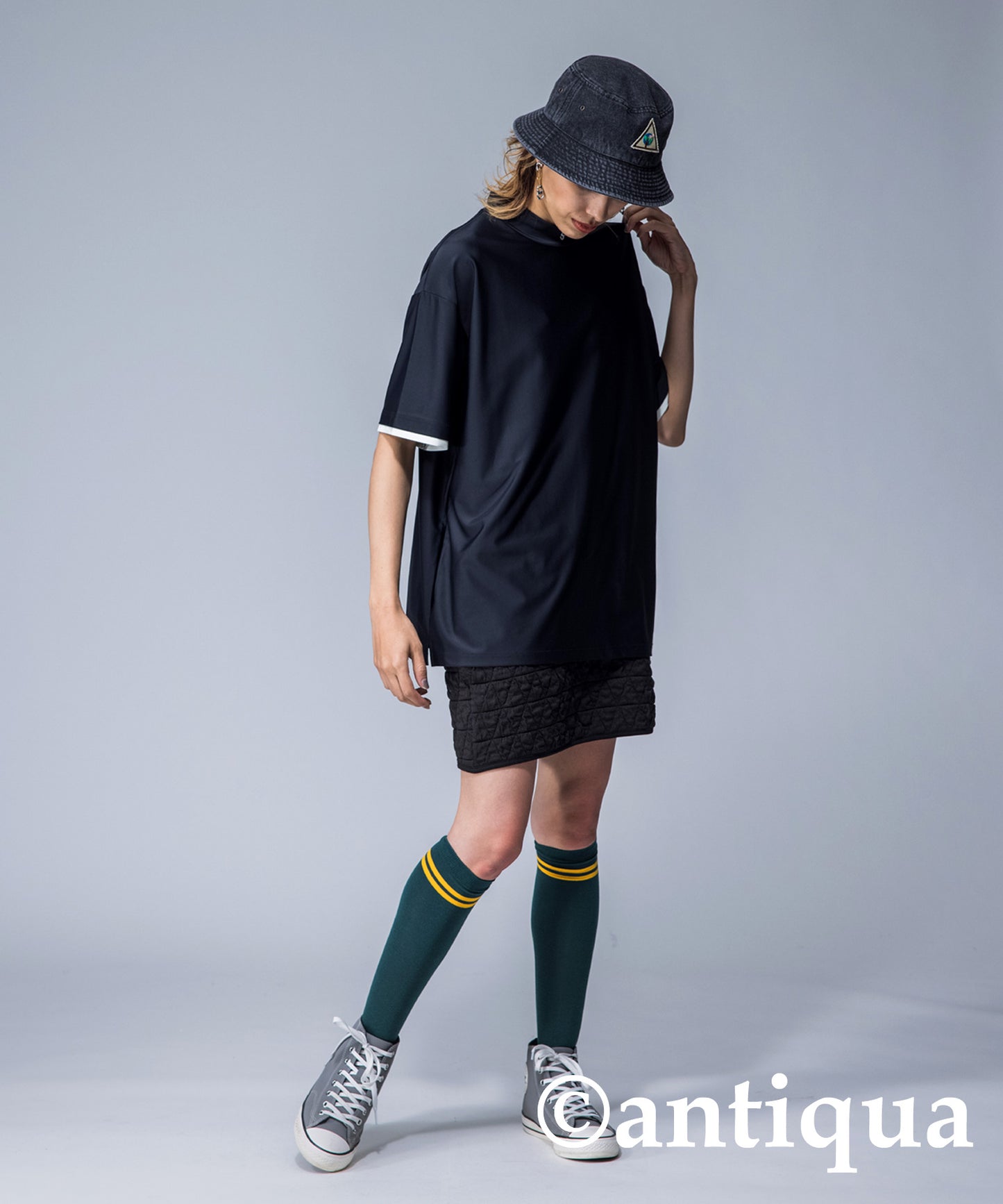 ANTIQUAGOLF×STCH Ladies quilting skirt