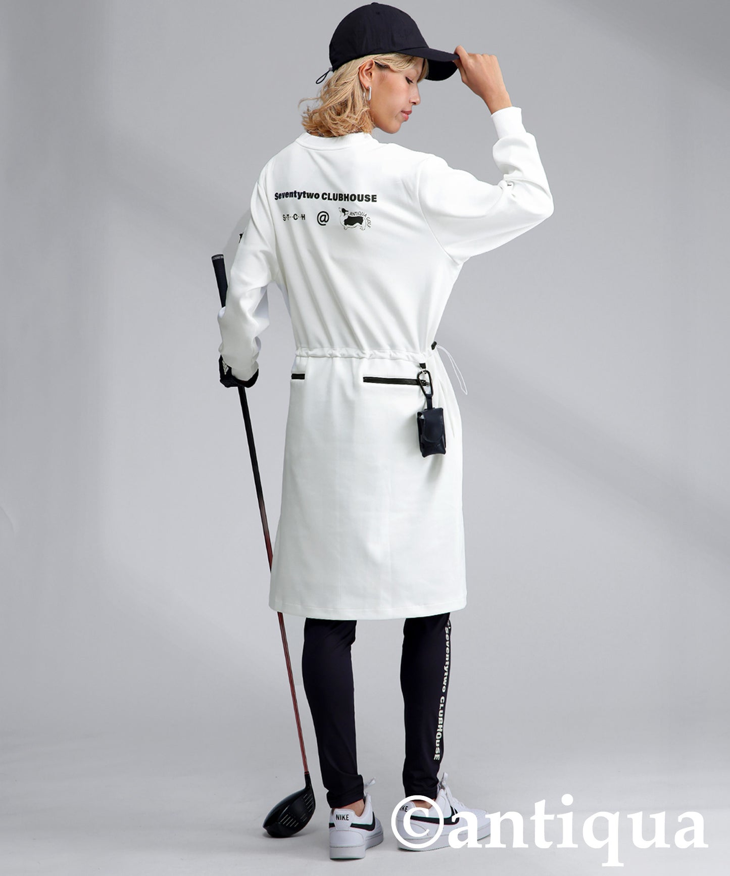 ANTIQUA GOLF×STCH ponte fabric Dress Ladies