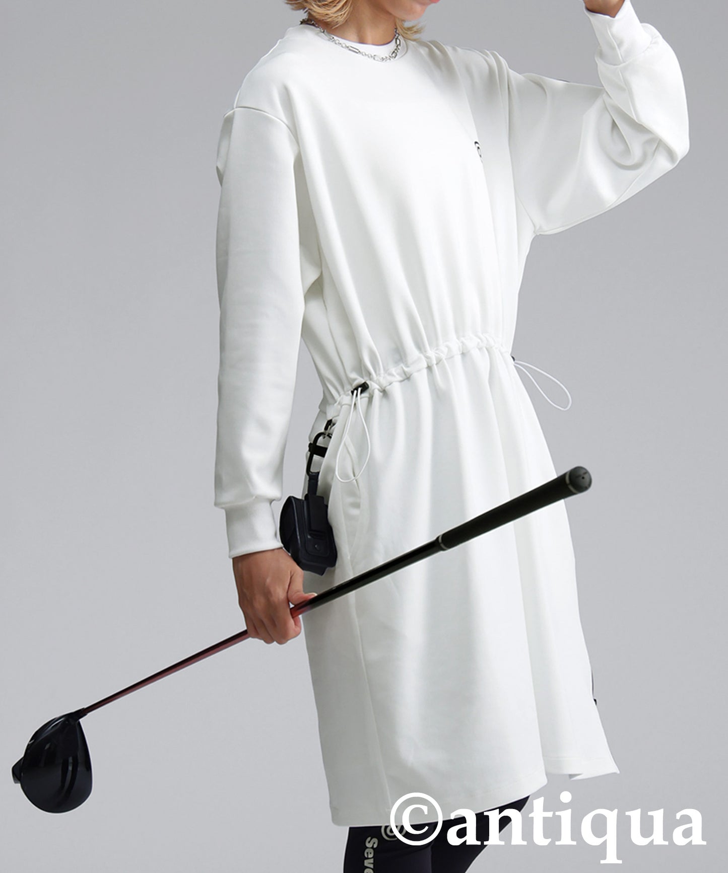 ANTIQUA GOLF×STCH ponte fabric Dress Ladies